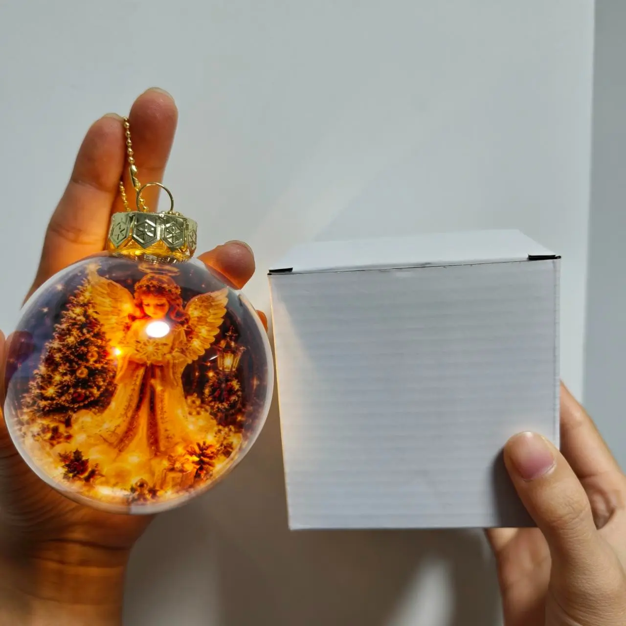 Mini Holiday Warm Led Light Up Glowing Christmas Story Ornament