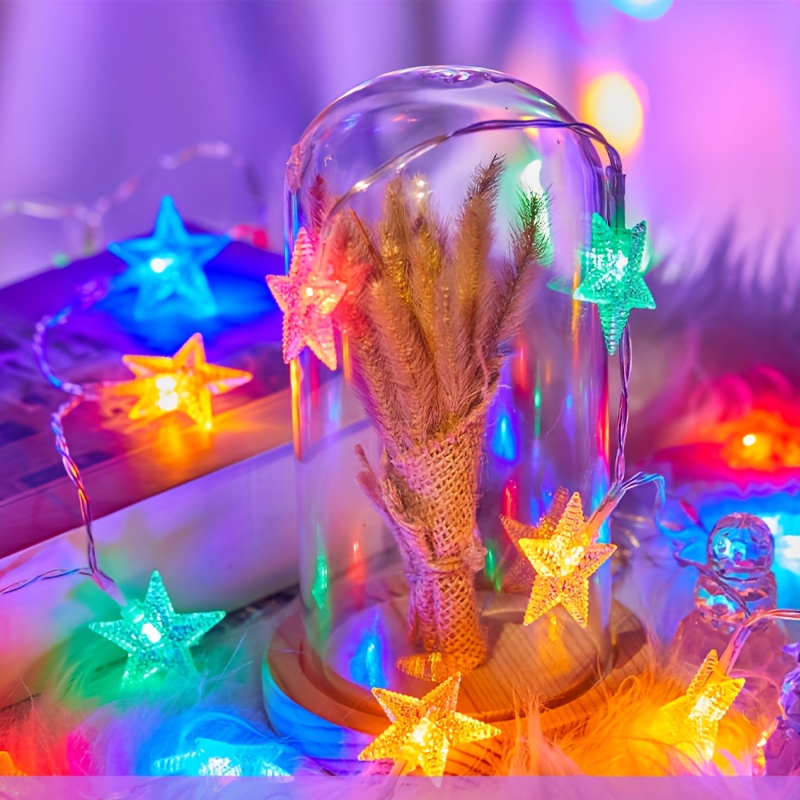Battery Powered Star Fairy String Lights for Indoor and Holiday Decor