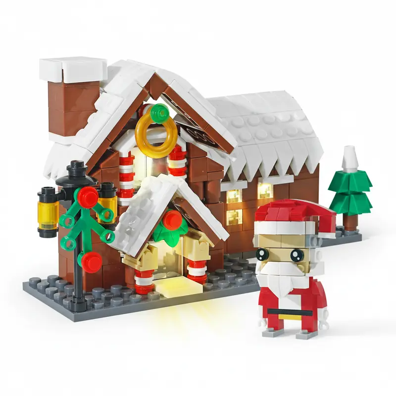 DIY Santa Christmas Tree Building Blocks Toy Set For Kids