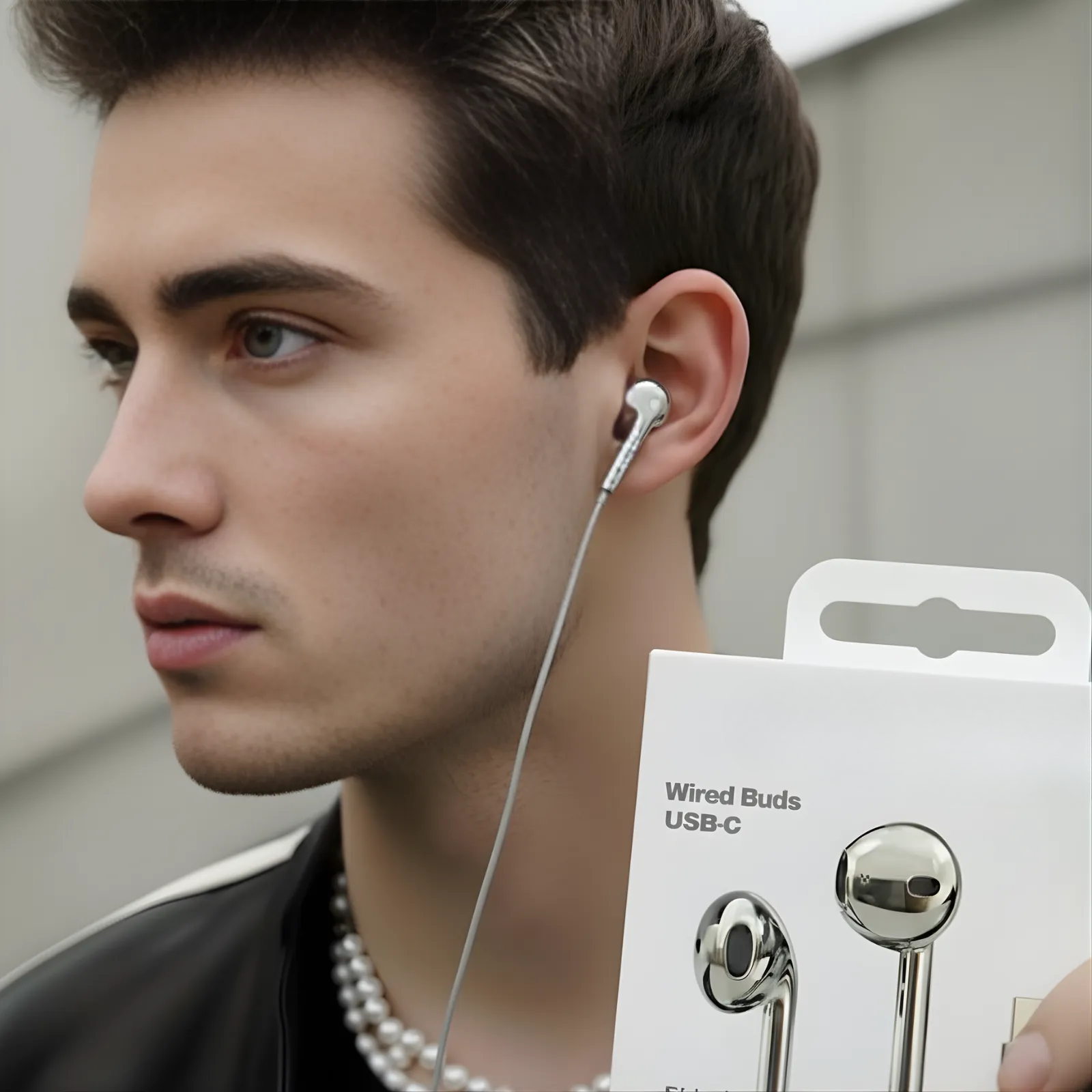 Metallic Wired Earbuds With Clear Stereo Sound