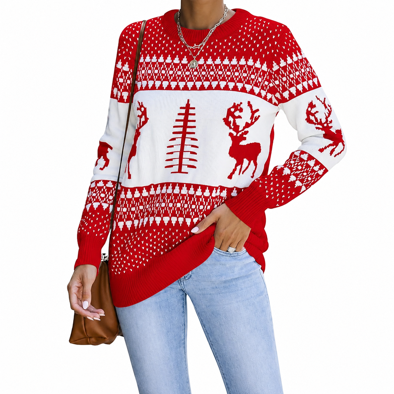Casual Christmas Knit Winter Sweater For Women