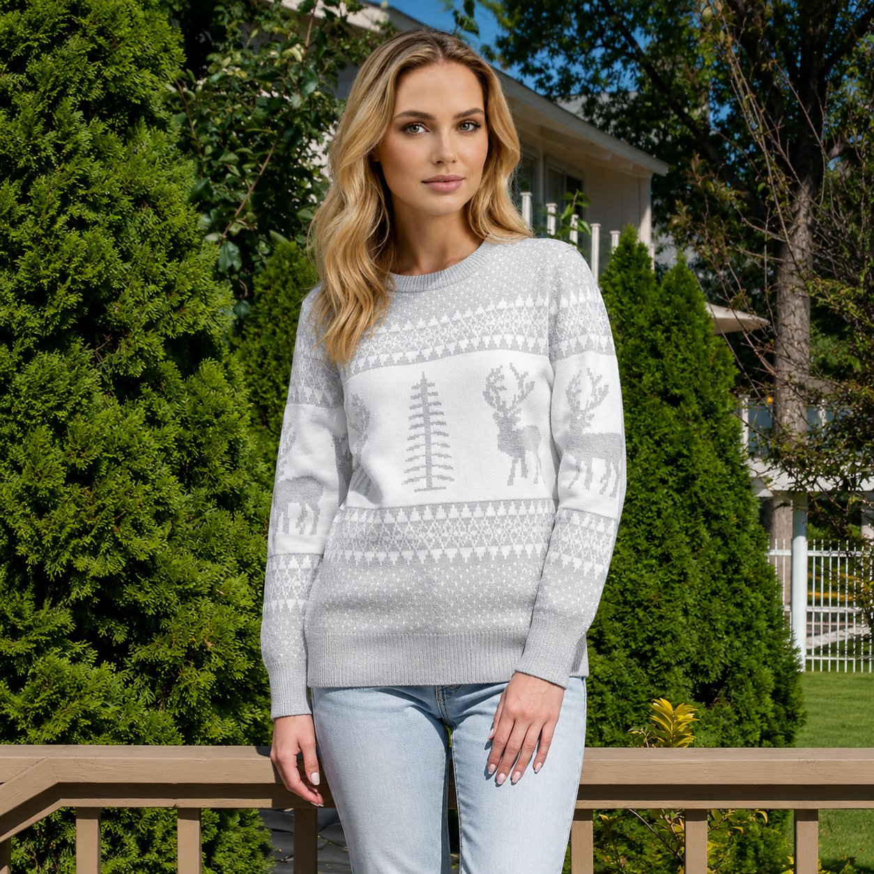 Casual Christmas Knit Winter Sweater For Women