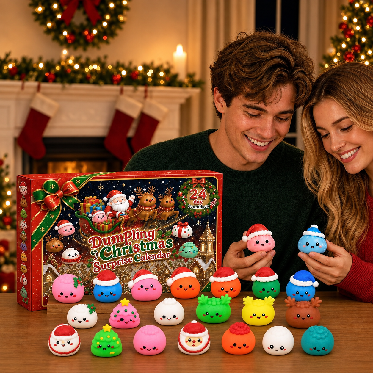 Christmas Squishies Advent Calendar 2026 Sensory Fidget Toy Set