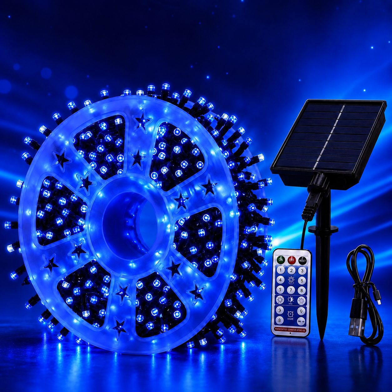 800 LED Wateproof Solar Fairy String Lights With Remote For Outdoor Decor