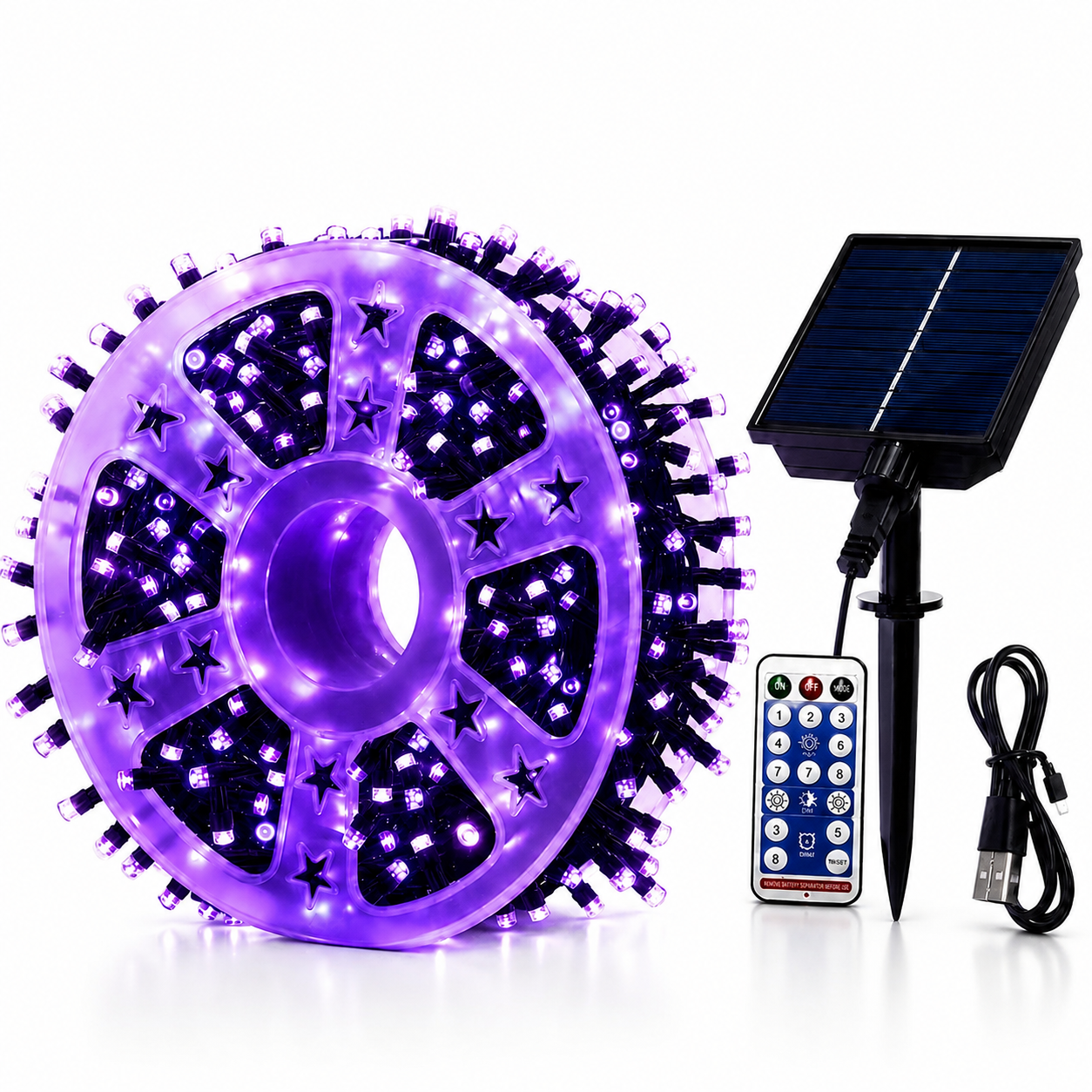 800 LED Wateproof Solar Fairy String Lights With Remote For Outdoor Decor