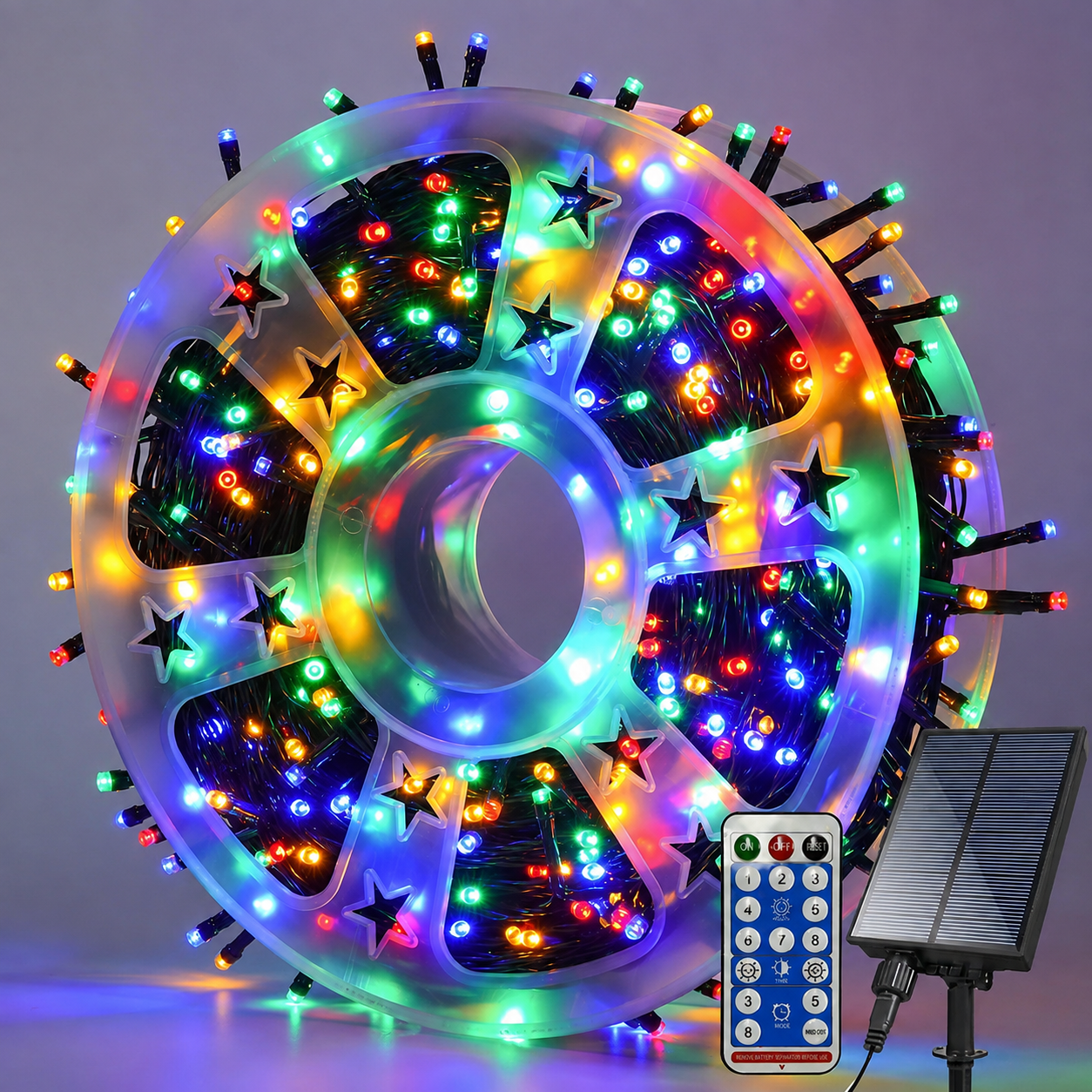 800 LED Wateproof Solar Fairy String Lights With Remote For Outdoor Decor