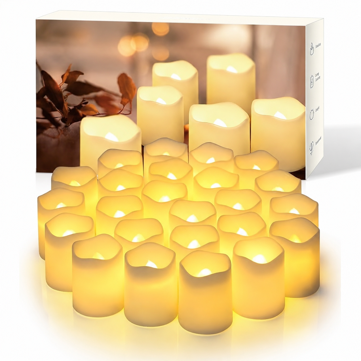 Flameless Votive Candles With Flickering Light