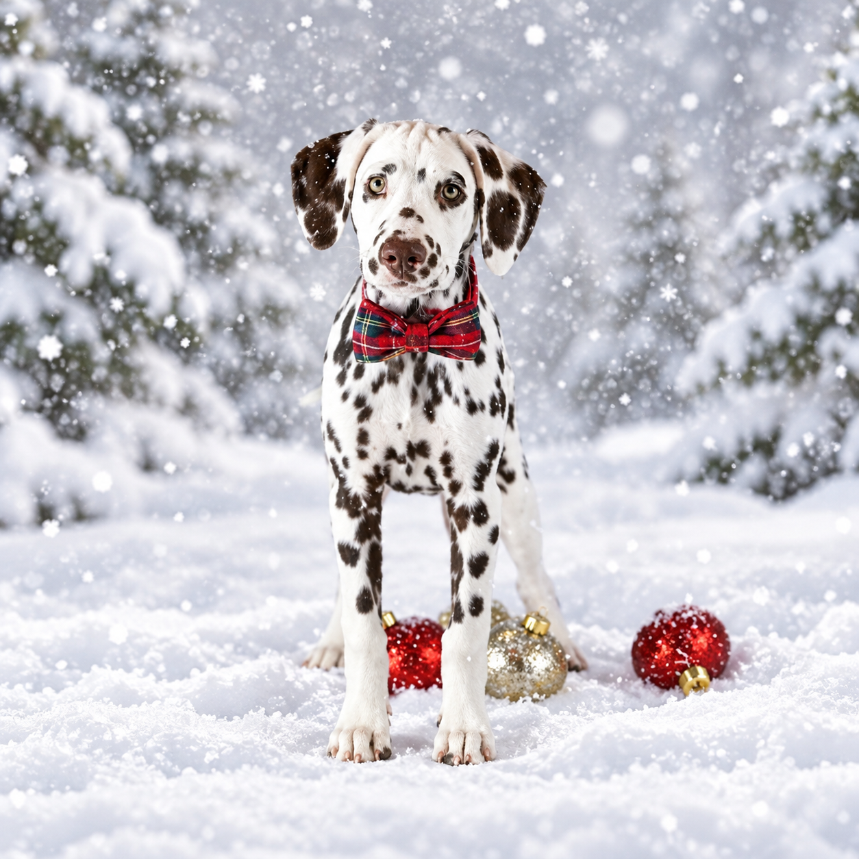 Adjustable Christmas Bowtie Collar for Dogs and Cats