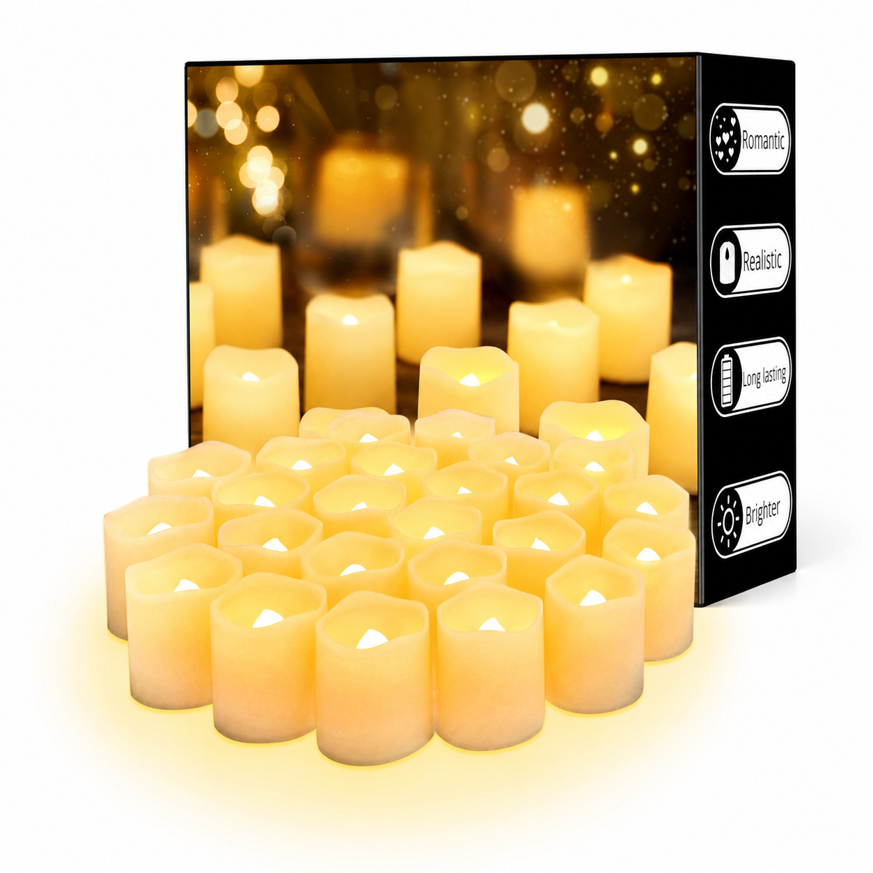 Flameless Votive Candles With Flickering Light