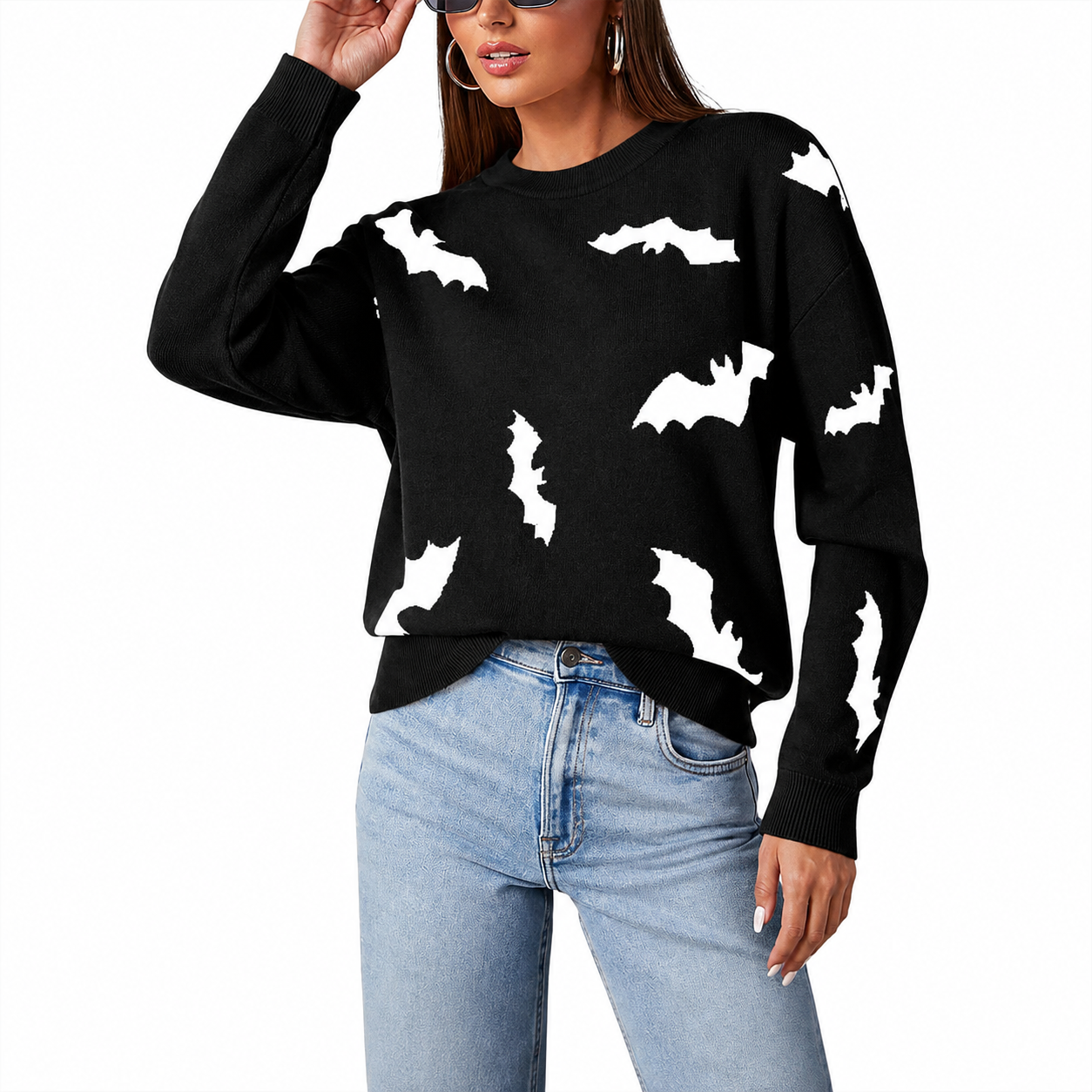 Snowflake Knit Christmas Pullover Sweater for Women