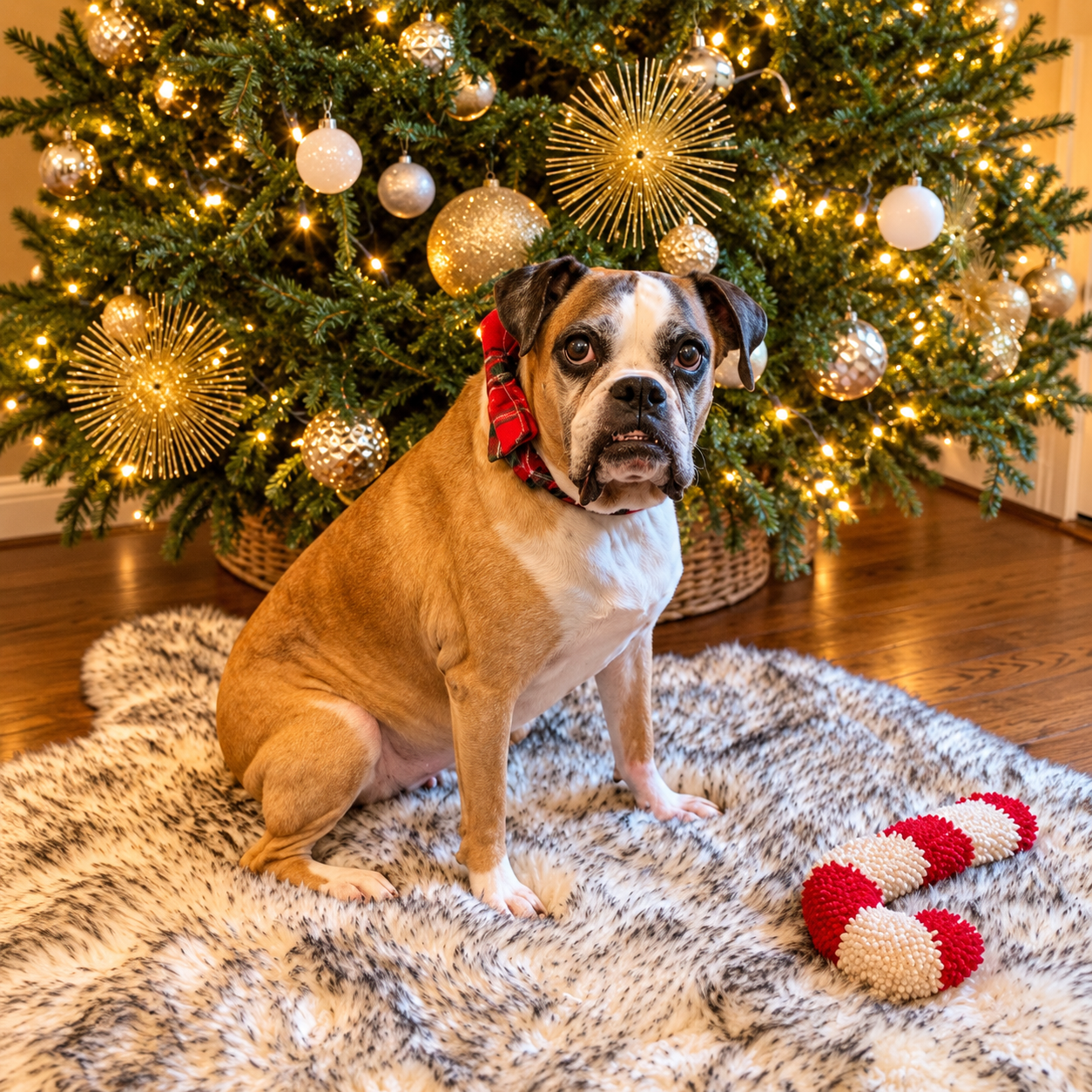 Adjustable Christmas Bowtie Collar for Dogs and Cats