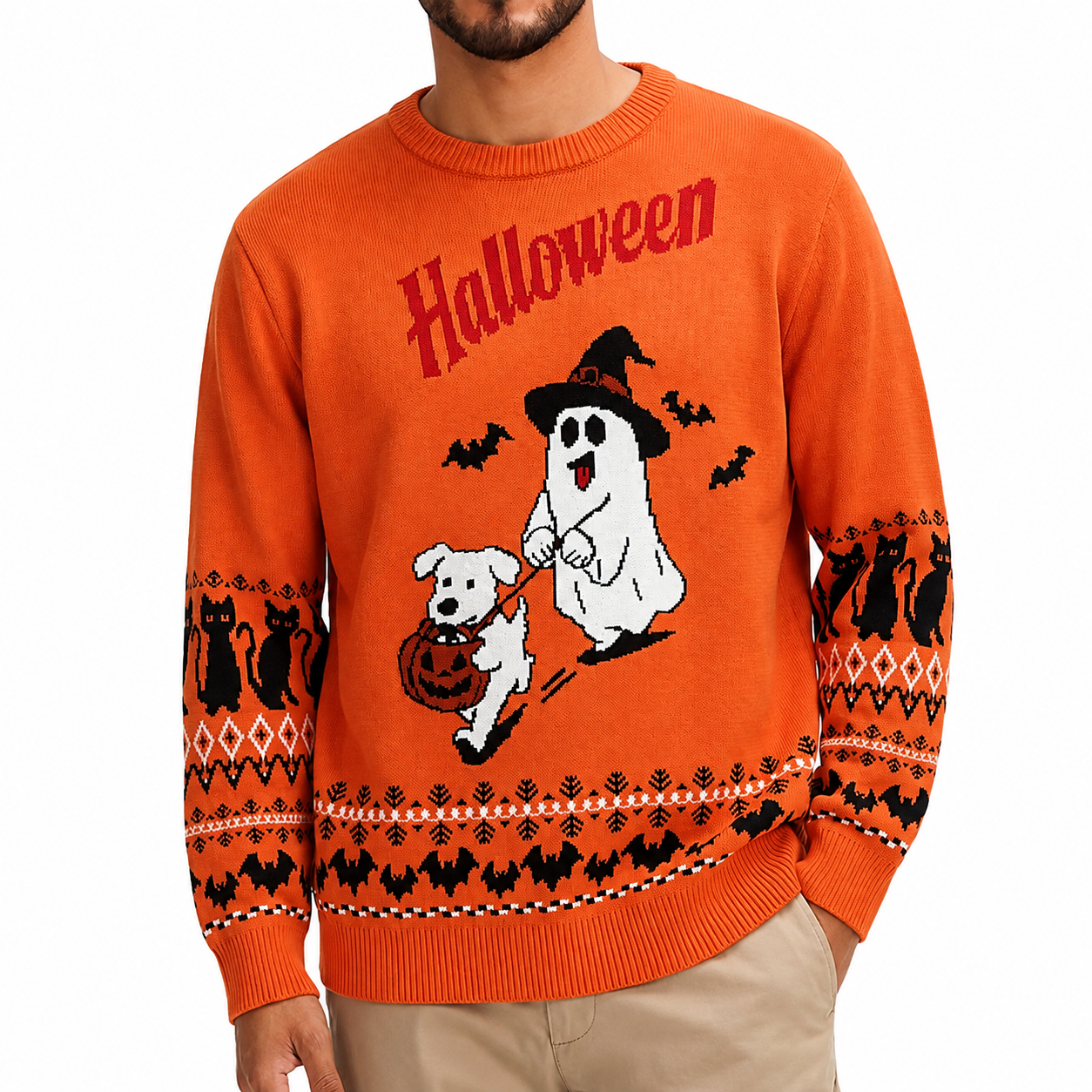 Classic Knit Christmas Pullover Sweater for Men