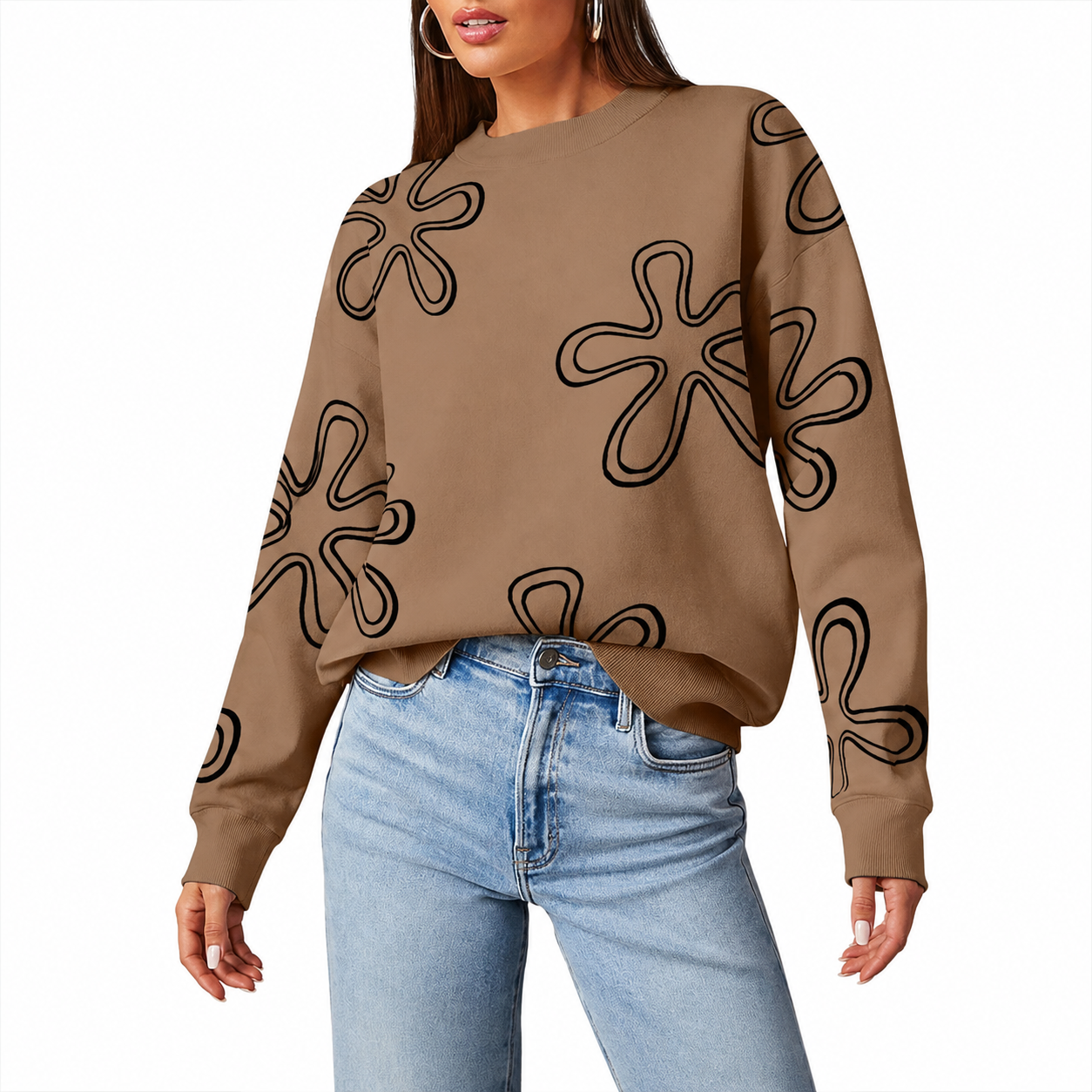 Snowflake Knit Christmas Pullover Sweater for Women