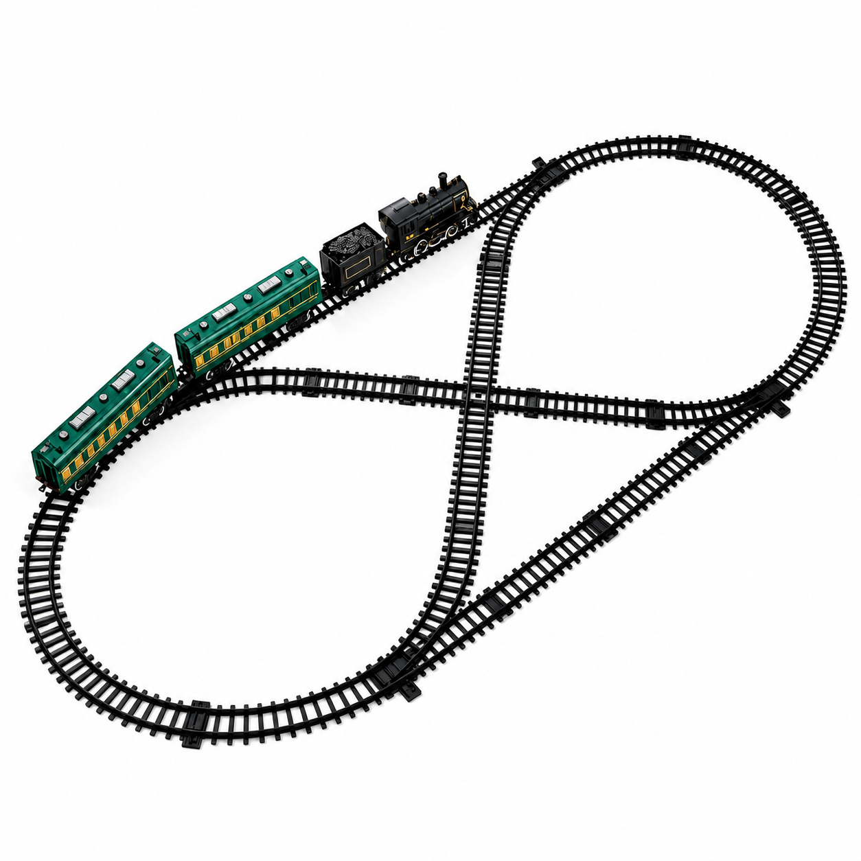Christmas Remote Control Electric Train Set With Carriages Lights And Sounds