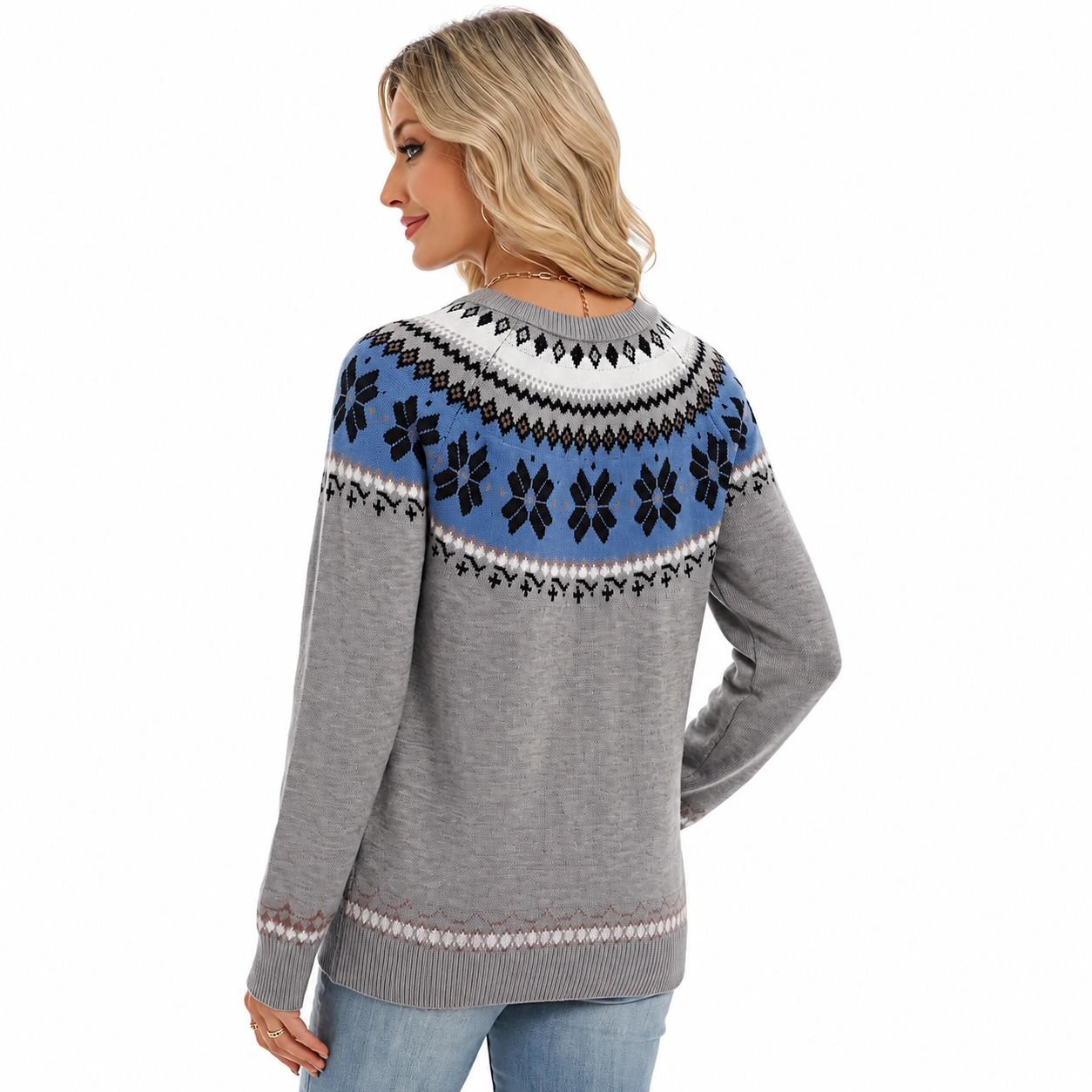 Casual Warm Knitted Pullover Sweater For Women