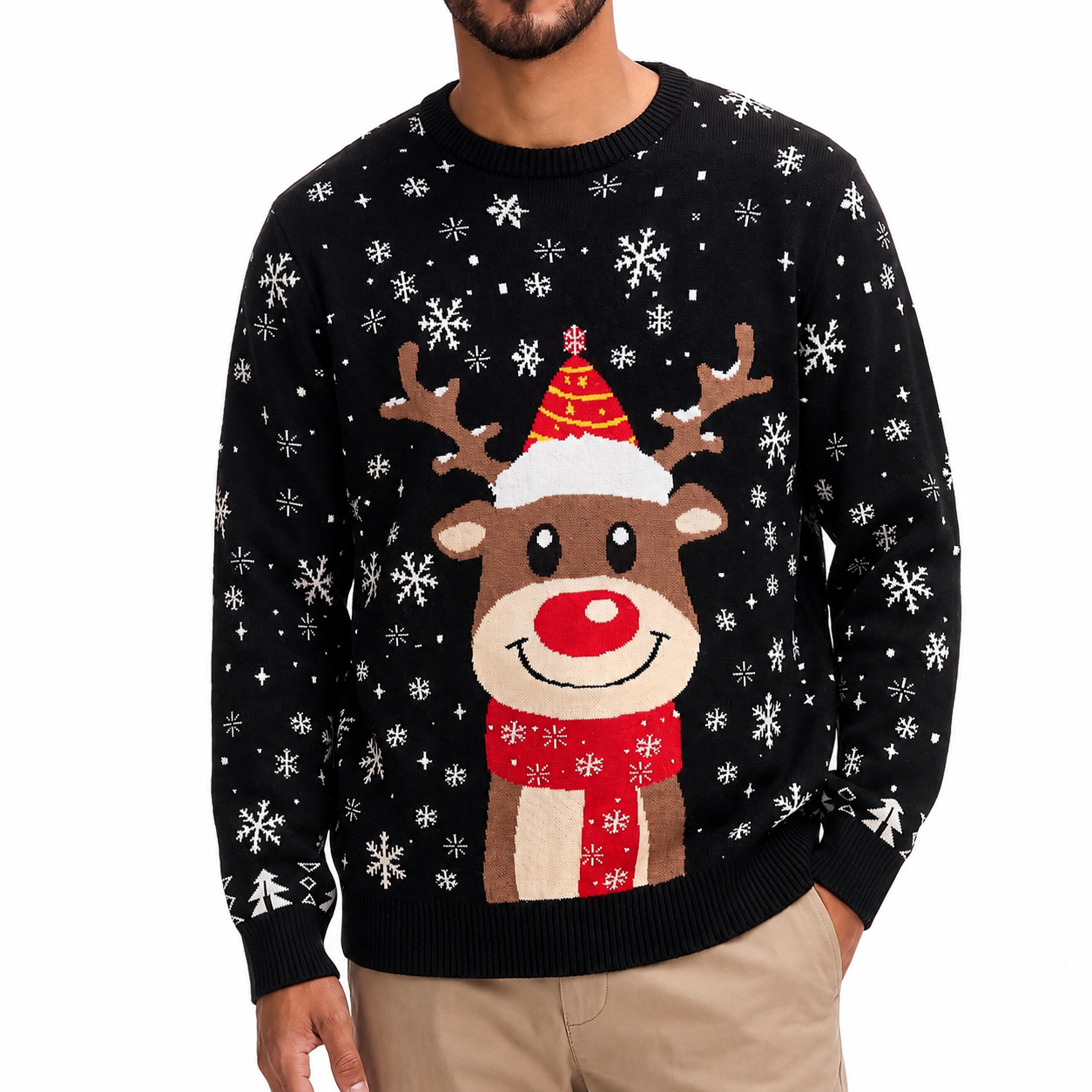 Classic Knit Christmas Pullover Sweater for Men