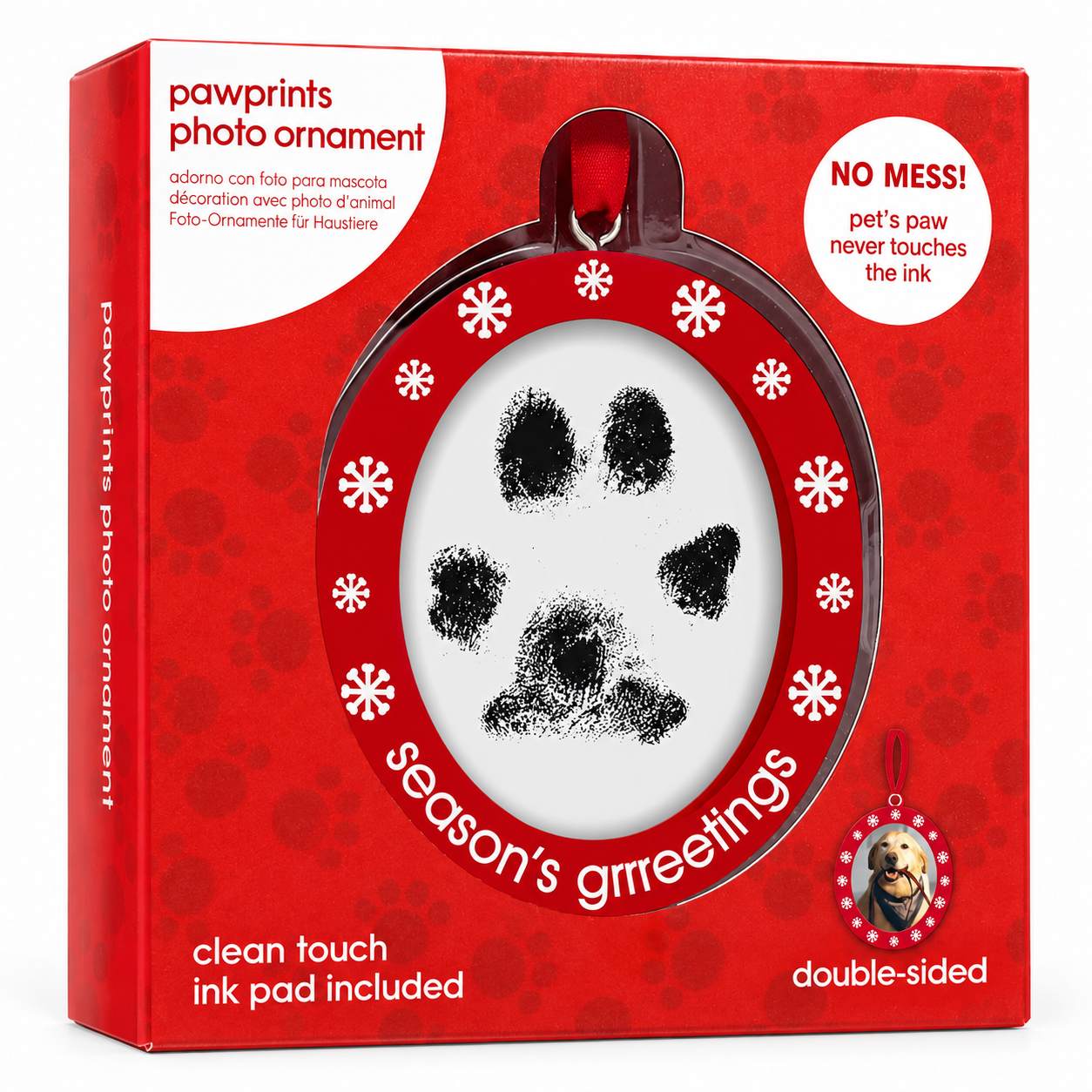 Christmas Double Sided Photo Ornament with Ink Pad Kit