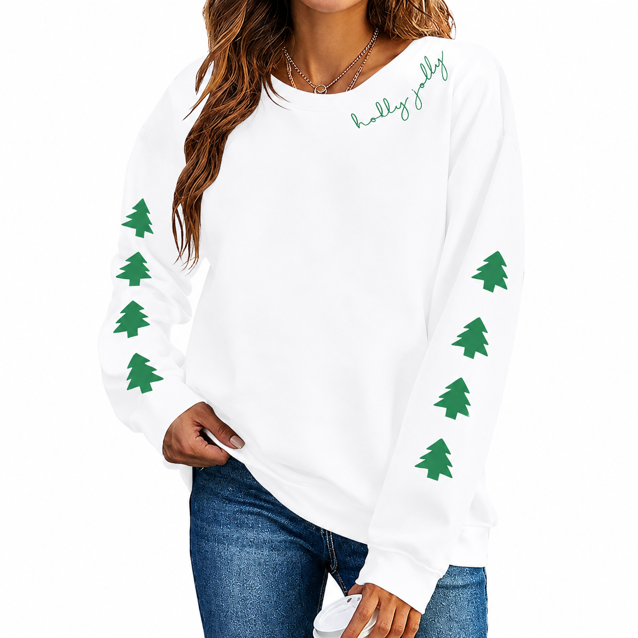 Christmas Graphic Printed Sweatshirt For Women