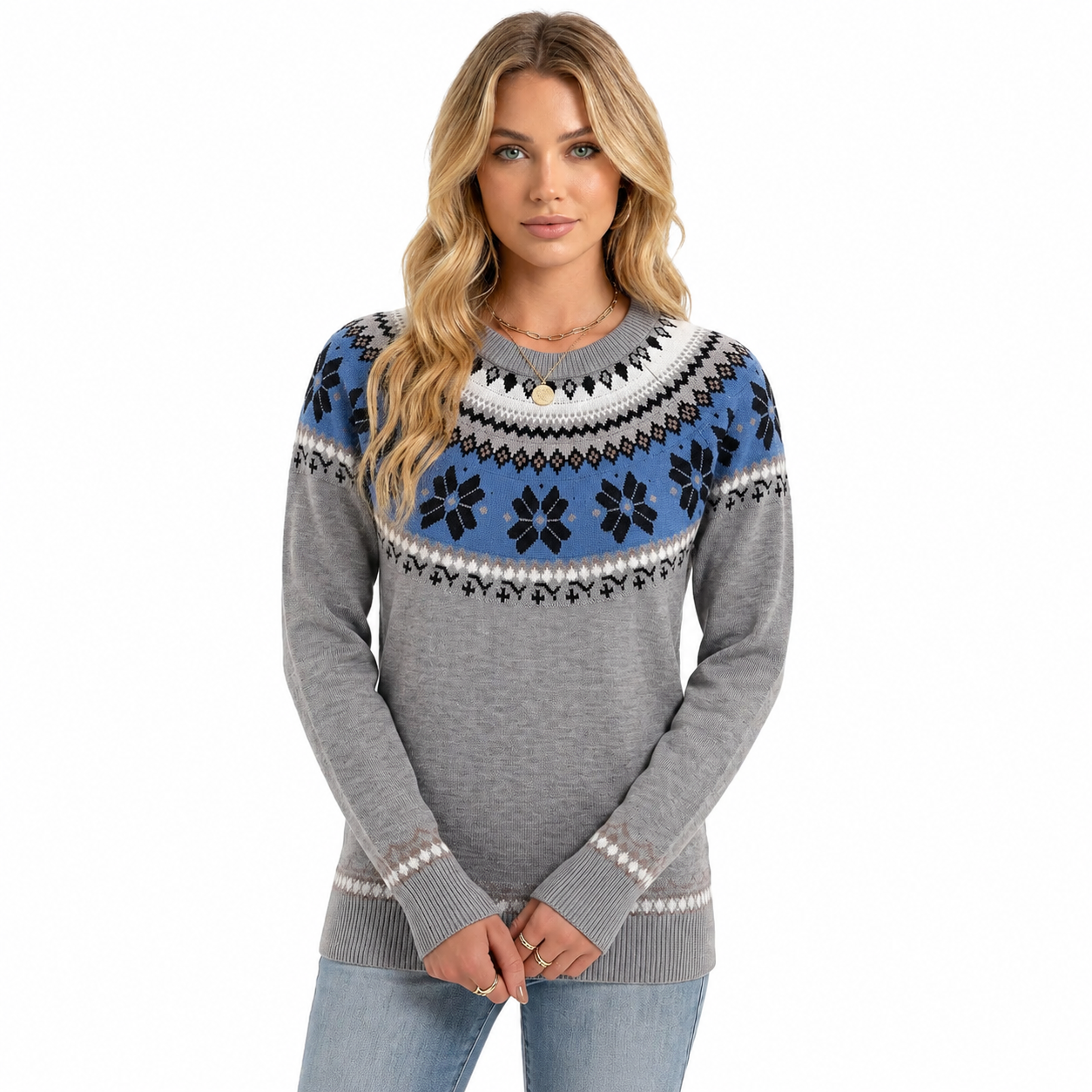 Casual Warm Knitted Pullover Sweater For Women