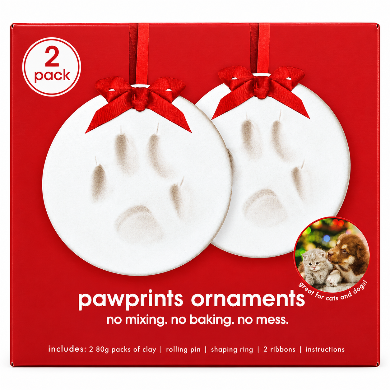 Christmas Double Sided Photo Ornament with Ink Pad Kit