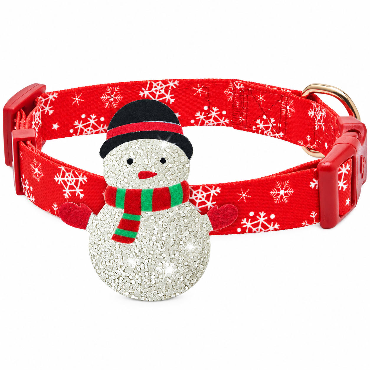 Christmas Dog Collar with Bow Tie Adjustable Holiday Collar
