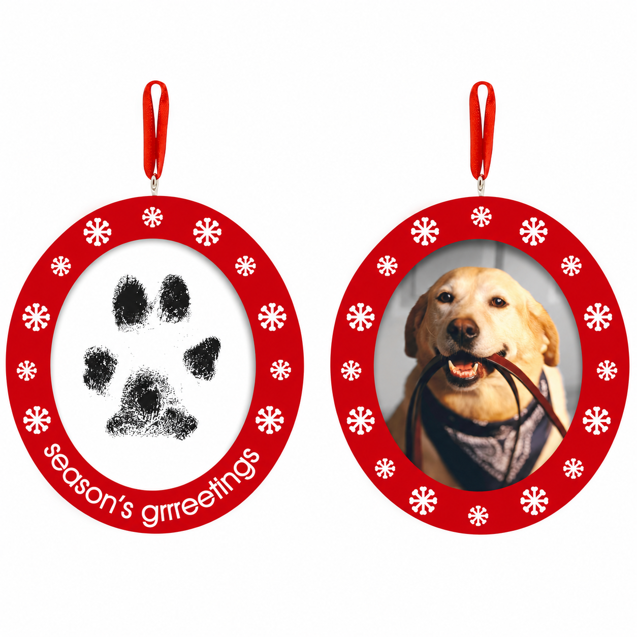 Christmas Double Sided Photo Ornament with Ink Pad Kit