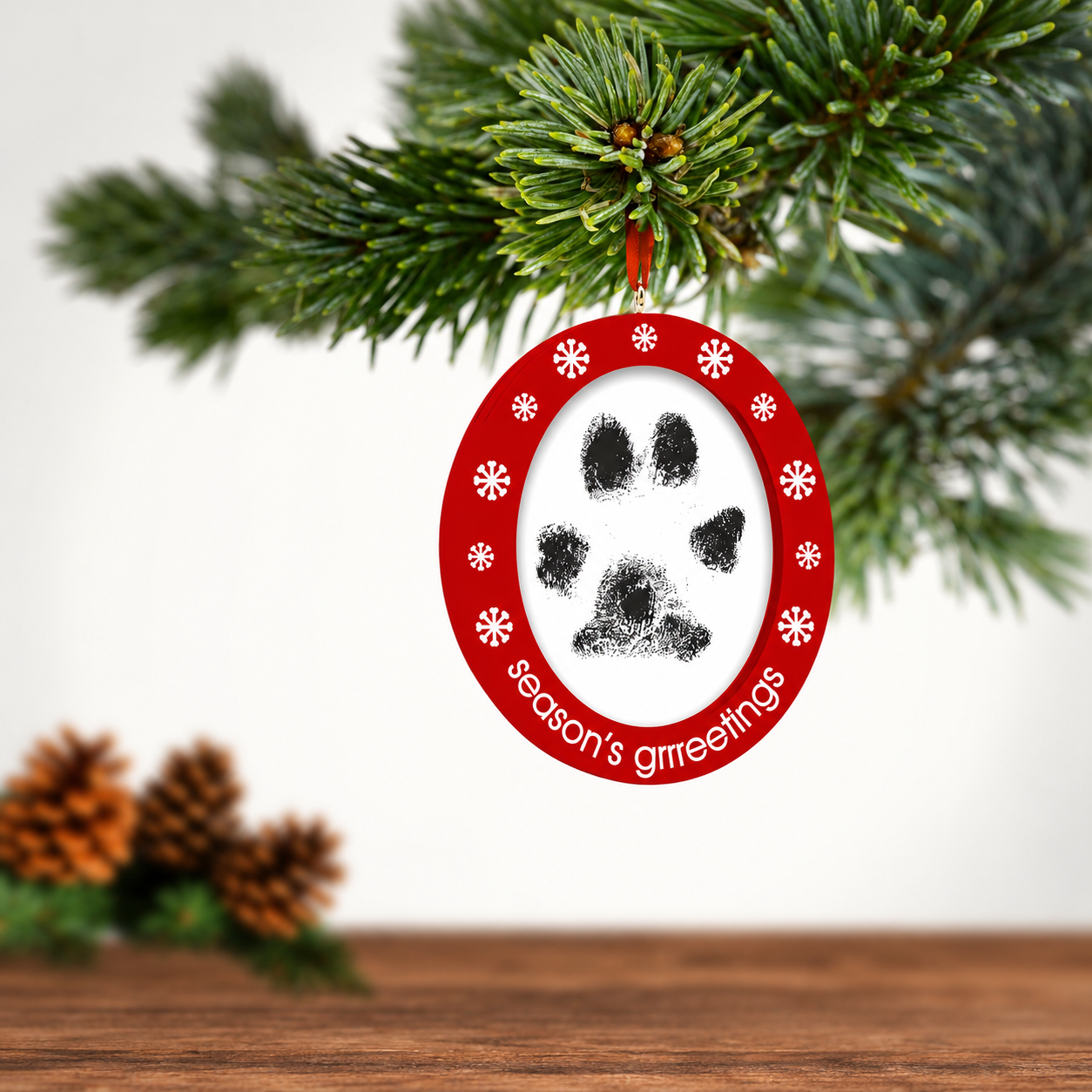 Christmas Double Sided Photo Ornament with Ink Pad Kit