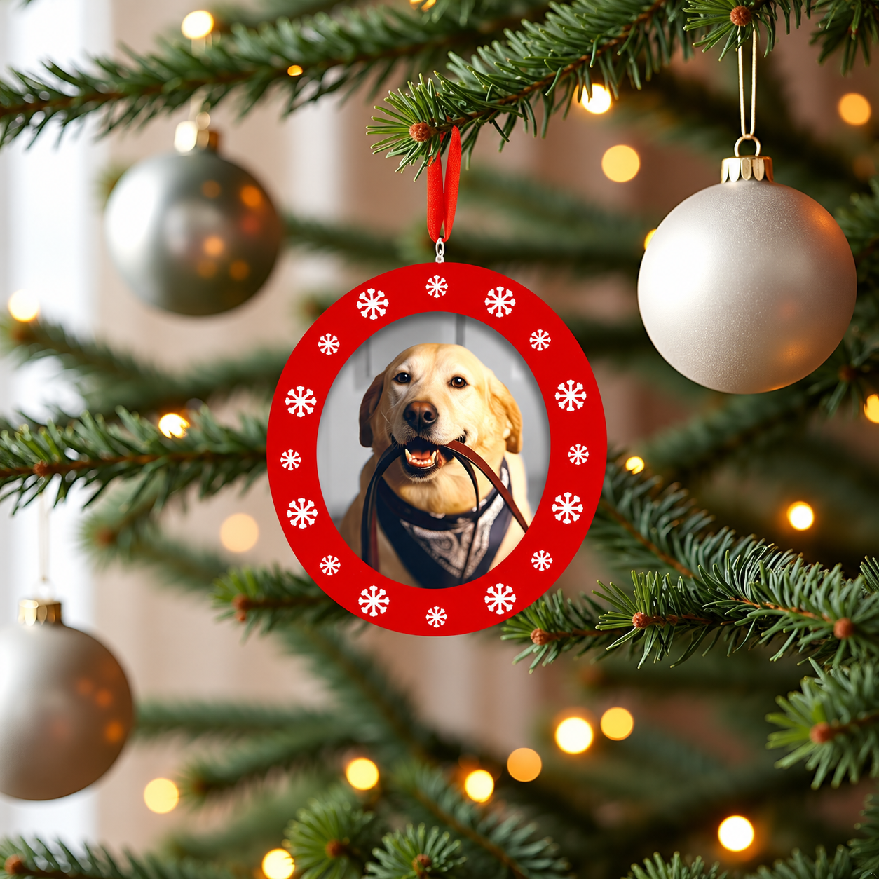 Christmas Double Sided Photo Ornament with Ink Pad Kit