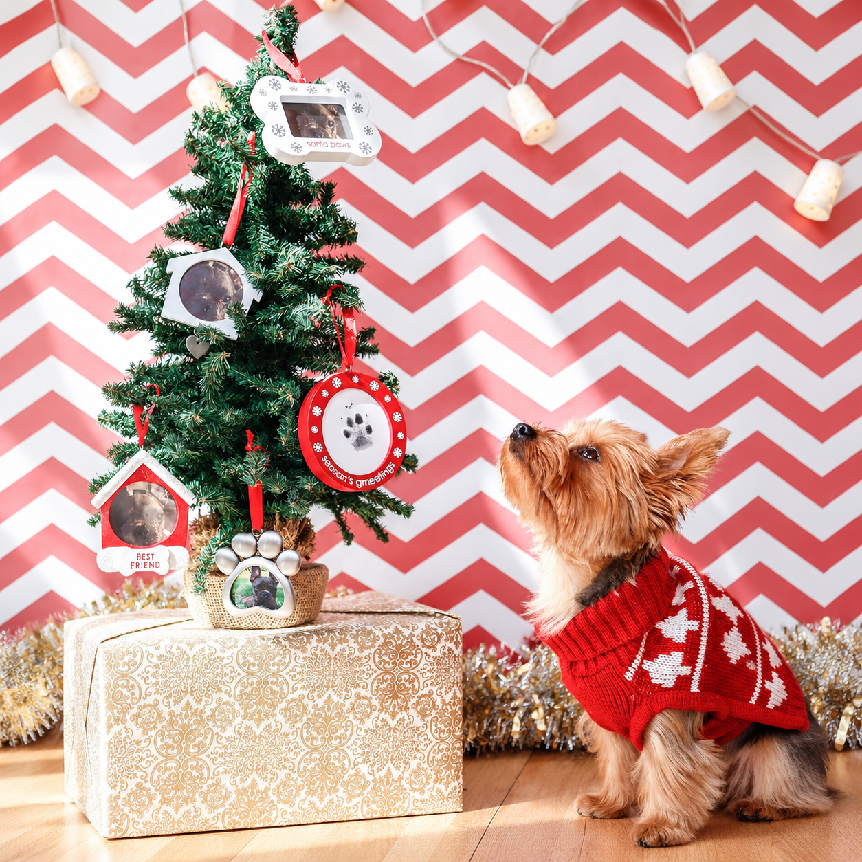 Christmas Double Sided Photo Ornament with Ink Pad Kit