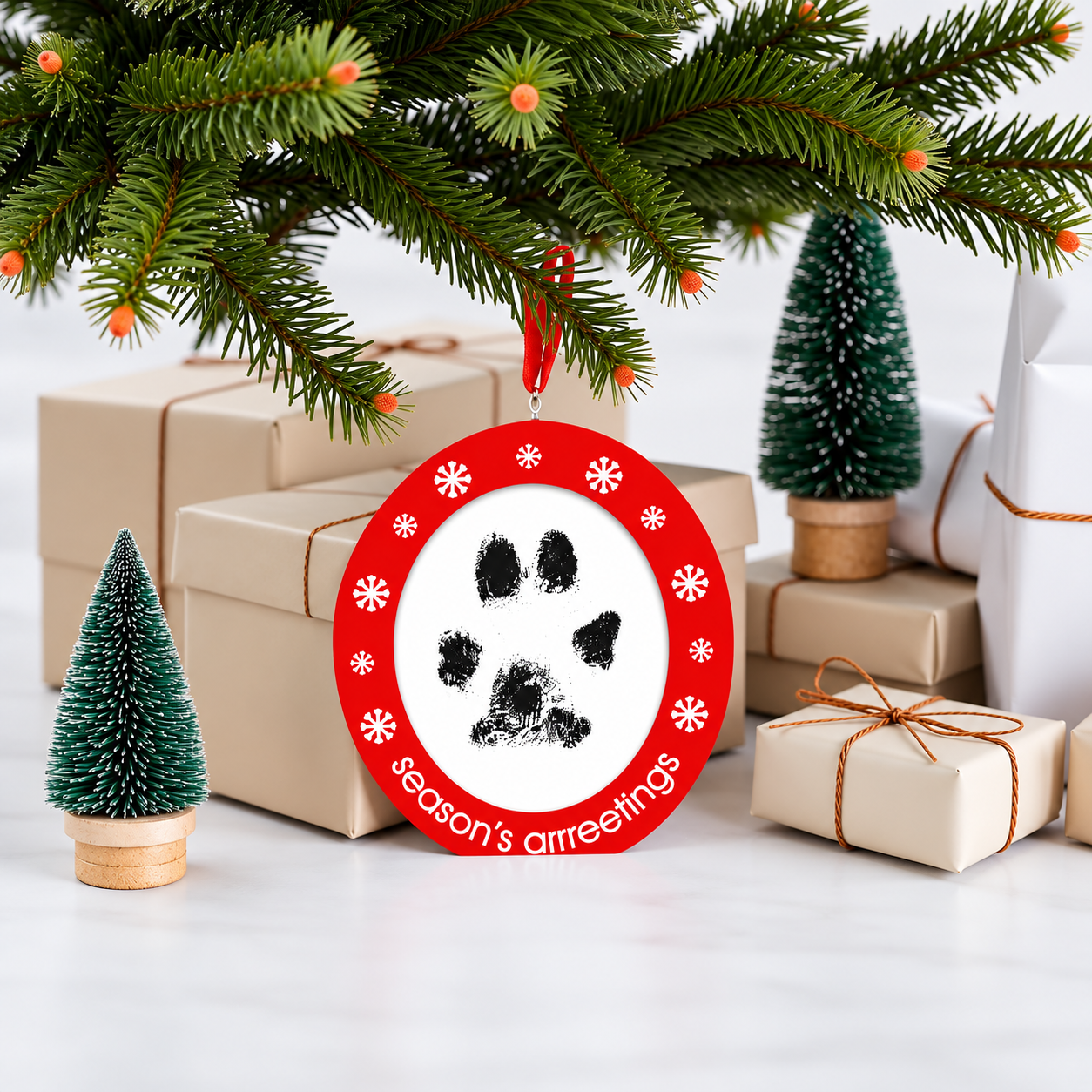 Christmas Double Sided Photo Ornament with Ink Pad Kit