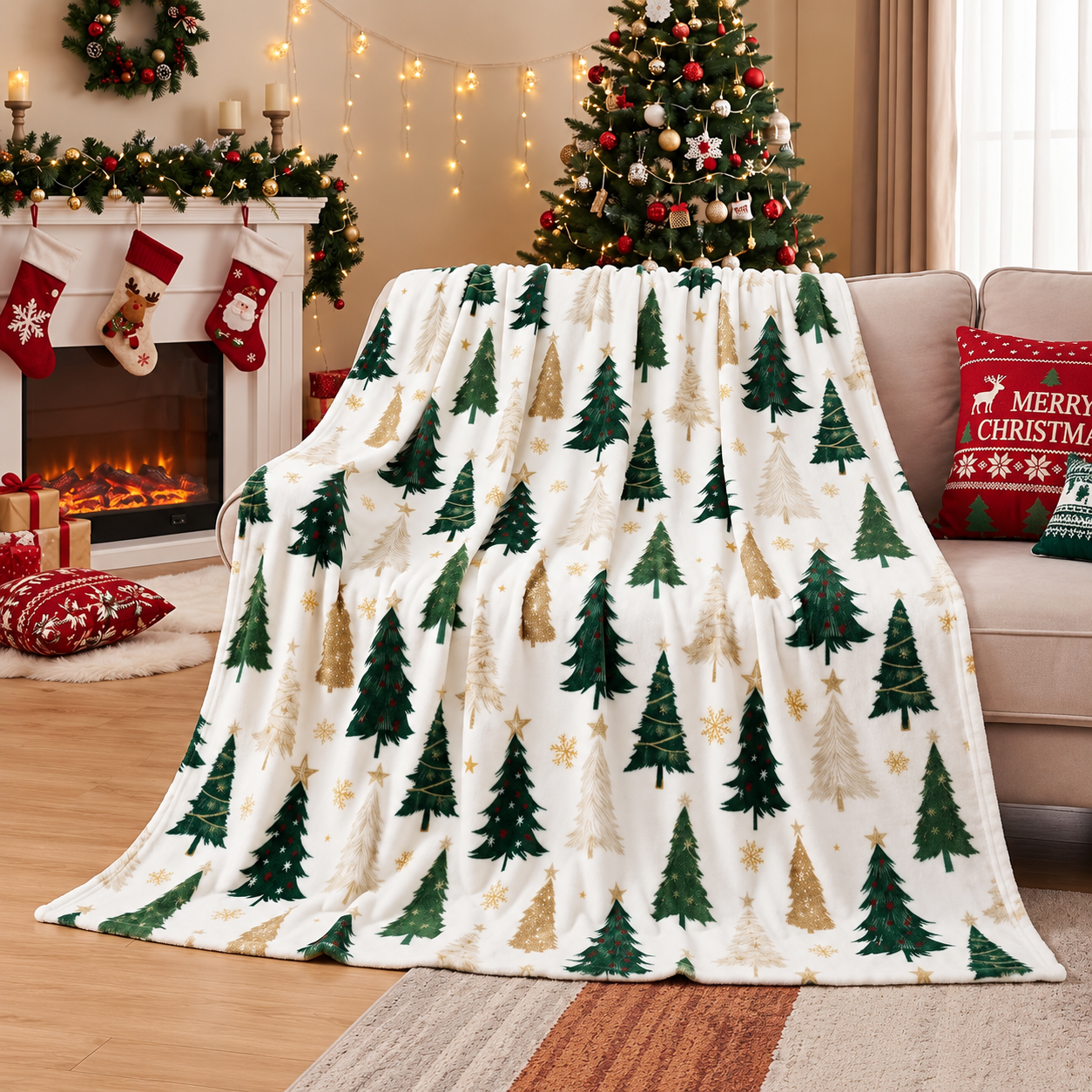 Christmas Blanket For Couch And Bed For Men And Women
