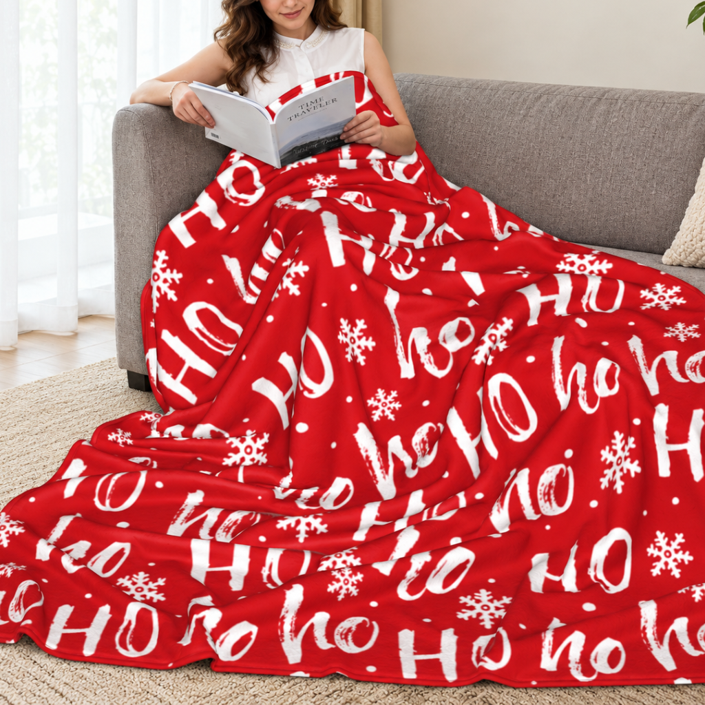 Soft Plush Christmas Snowflake Blanket For Men And Women