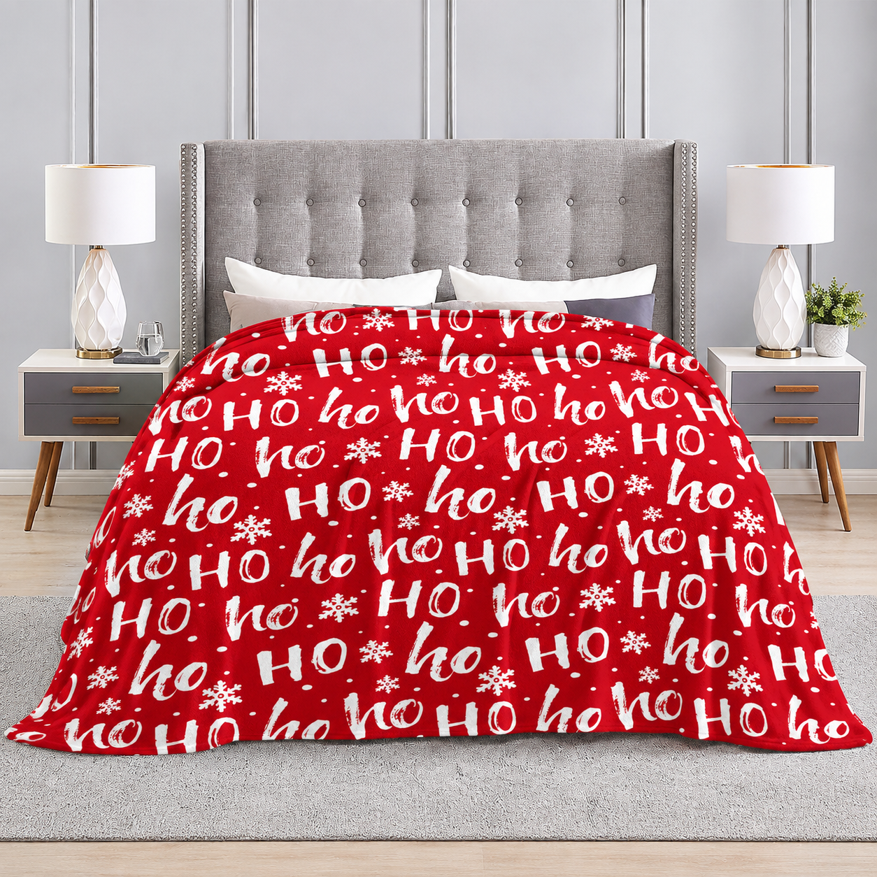 Soft Plush Christmas Snowflake Blanket For Men And Women