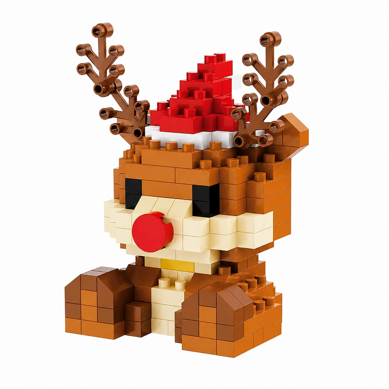 Christmas Building Blocks Set With Snowman Santa Reindeer And Tree