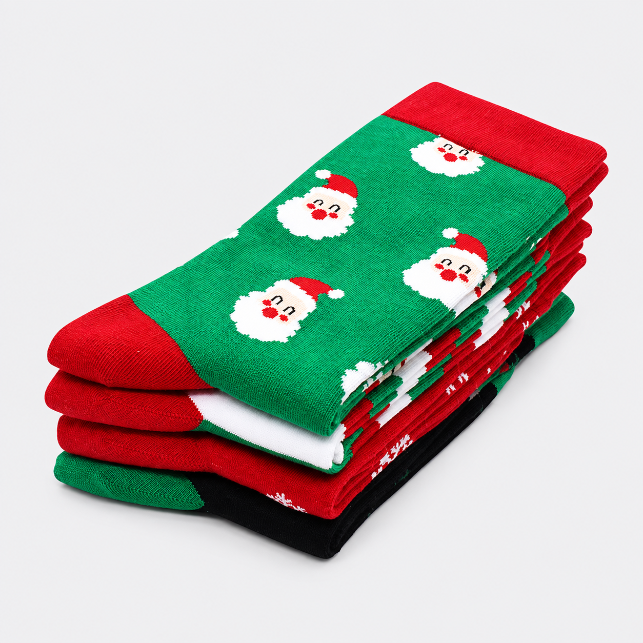 2 Pairs Christmas Printed Socks For Women