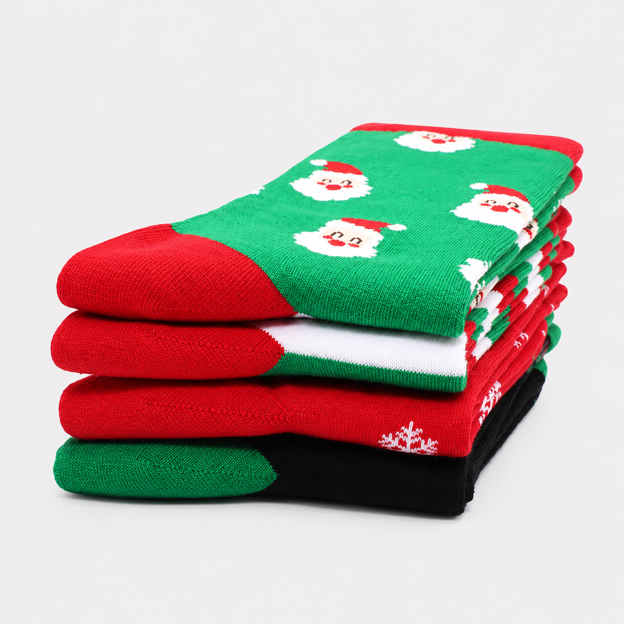 2 Pairs Christmas Printed Socks For Women