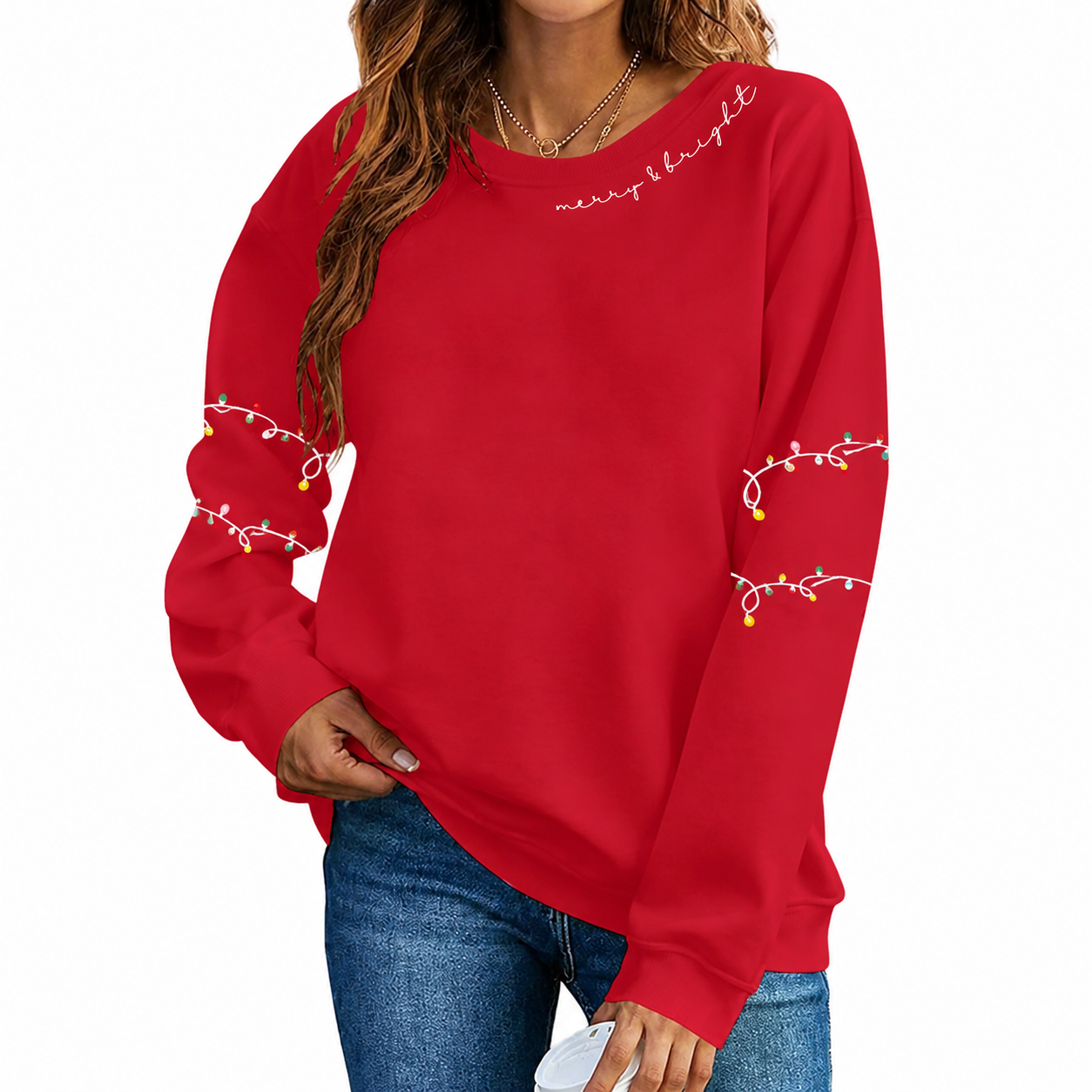 Christmas Graphic Printed Sweatshirt For Women
