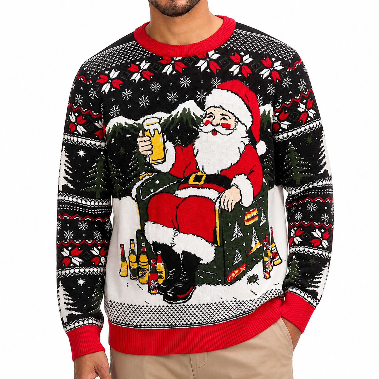 Classic Knit Christmas Pullover Sweater for Men