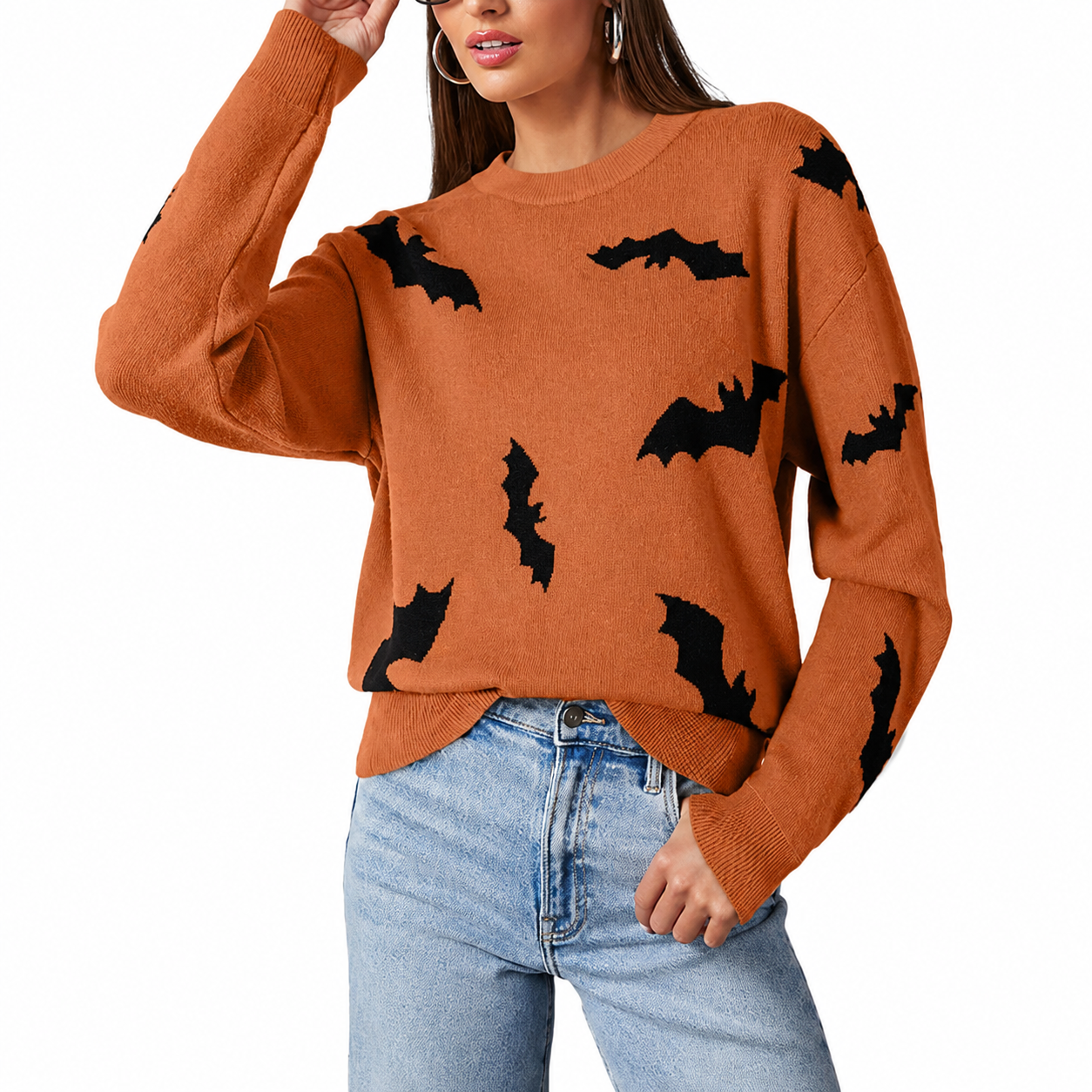 Snowflake Knit Christmas Pullover Sweater for Women