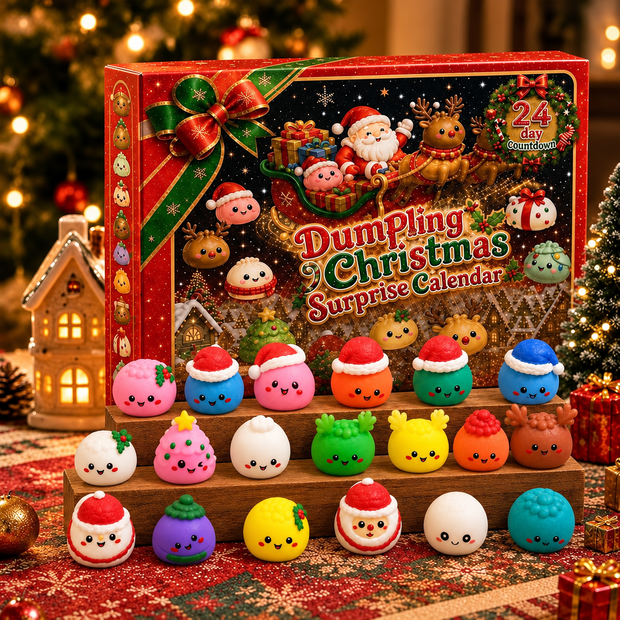 Christmas Squishies Advent Calendar 2026 Sensory Fidget Toy Set