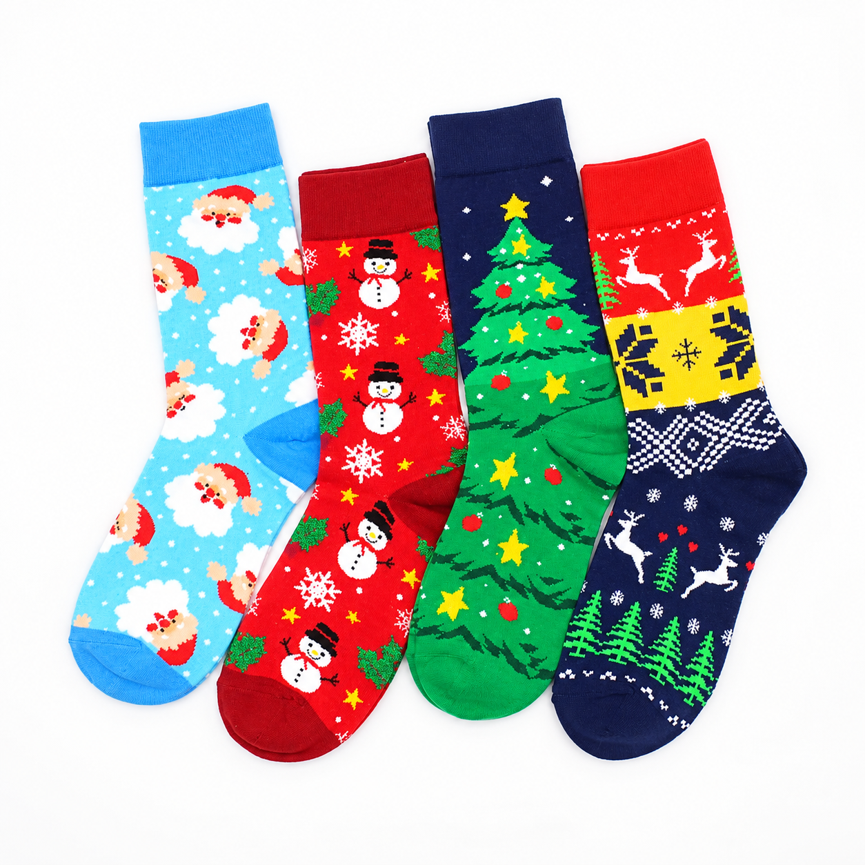2 Pairs Christmas Crazy Fun Socks For Women
