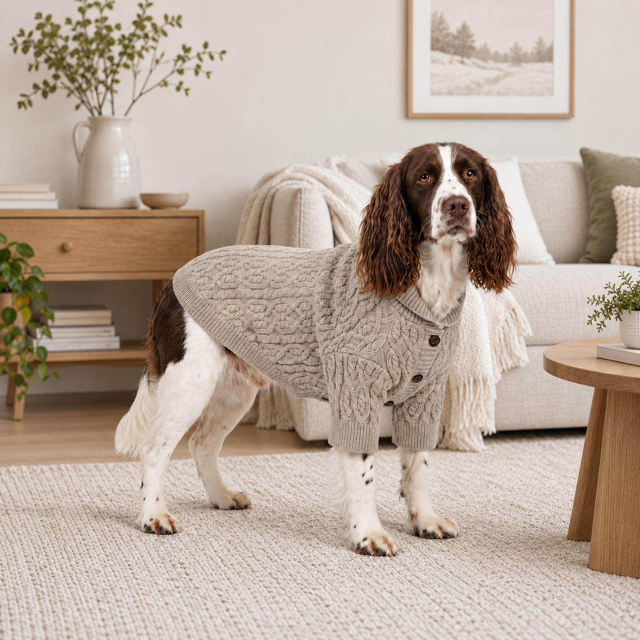 Christmas Cable Knit Sweater For Dog