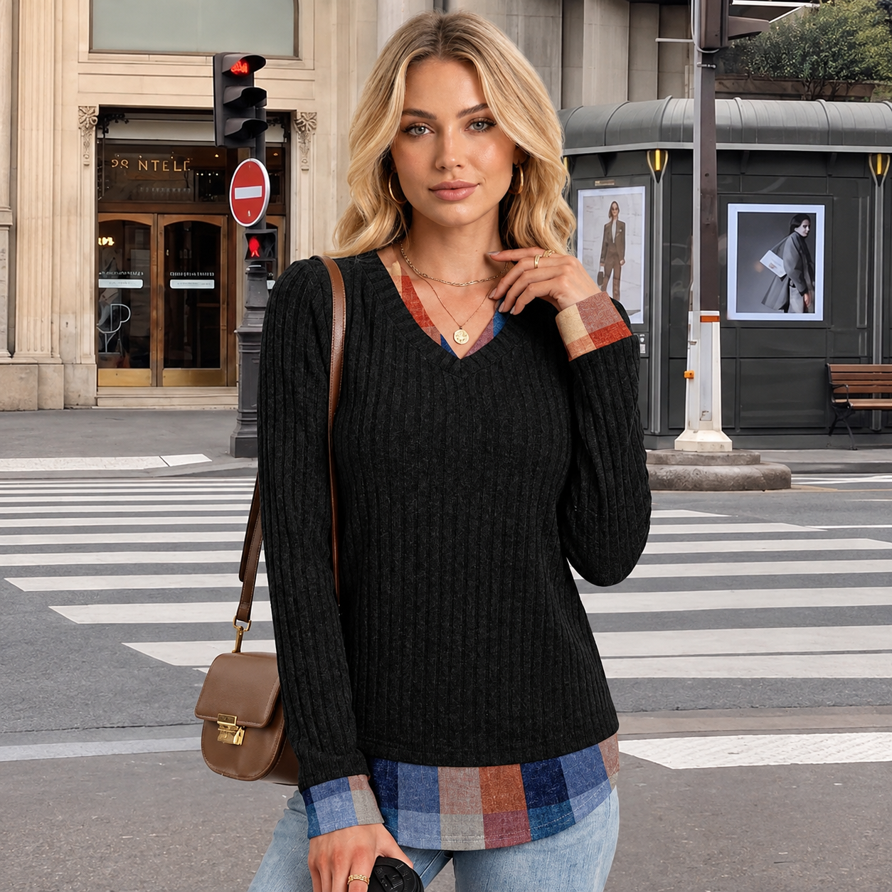 Casual Christmas Tunic Long Sleeve Sweater For Women