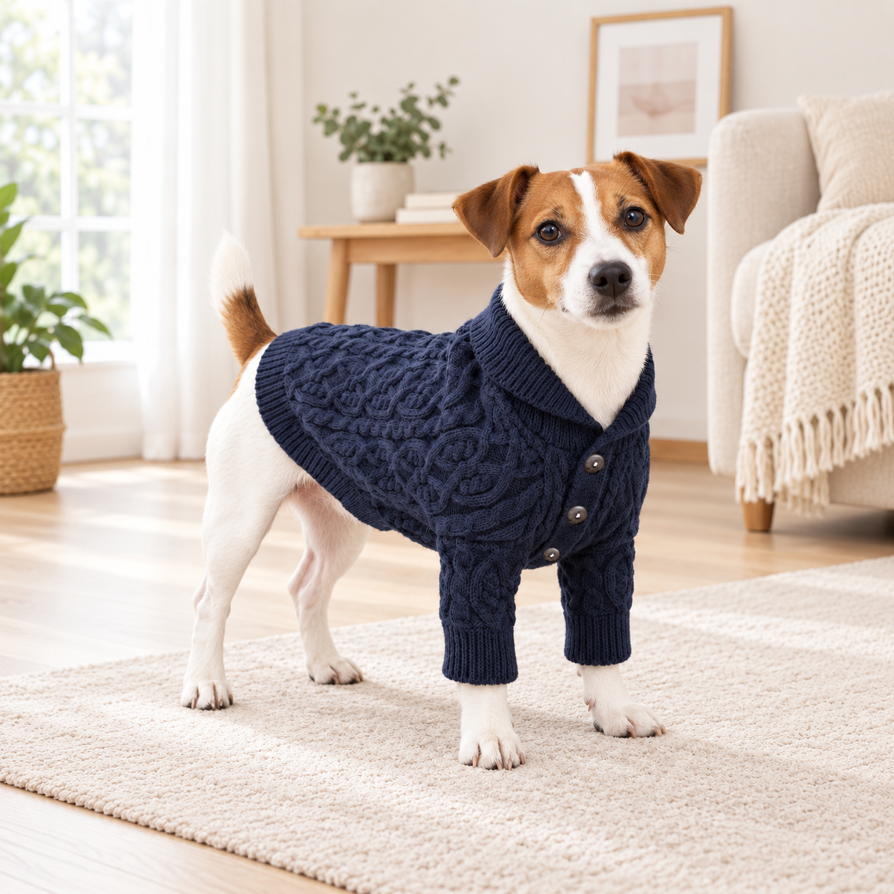 Christmas Cable Knit Sweater For Dog