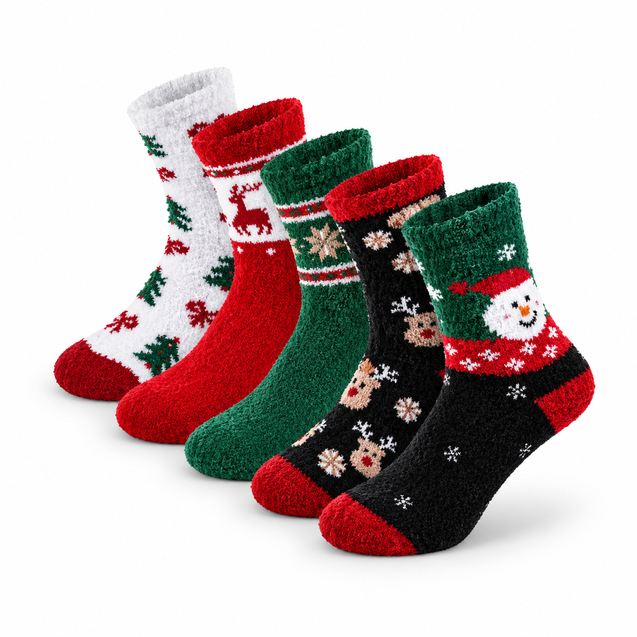 5 Pairs Wool Socks for Women Cozy Thick Everyday Socks
