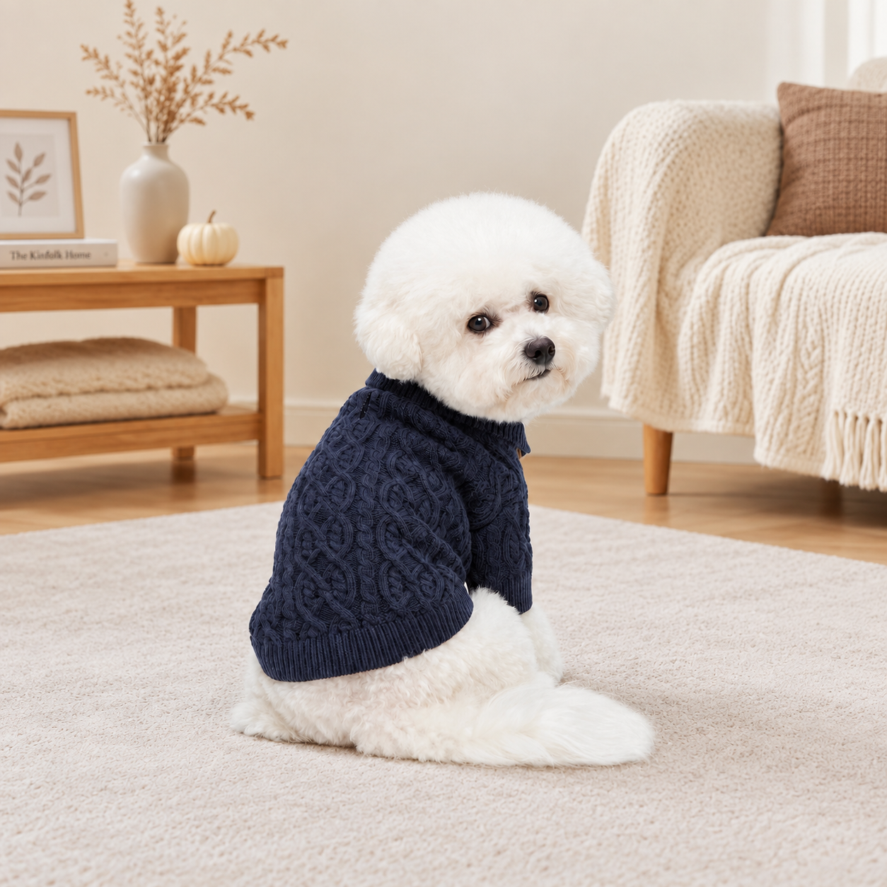 Christmas Cable Knit Sweater For Dog