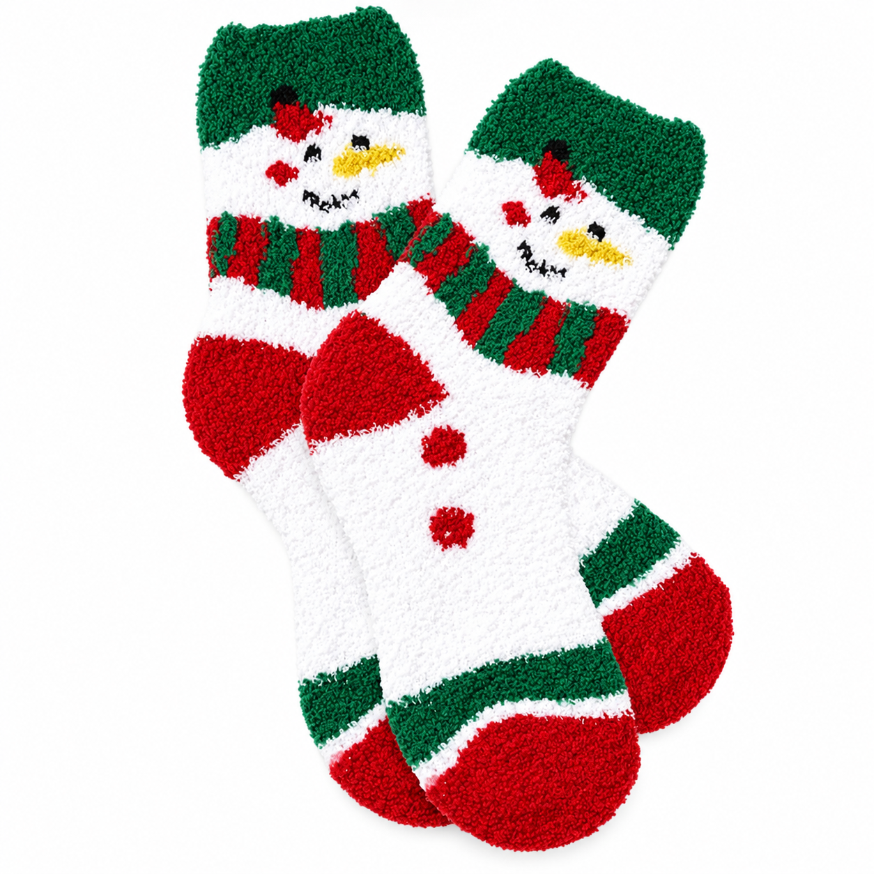 6 Pairs Christmas Fuzzy Socks for Women Warm Fluffy Slipper Socks