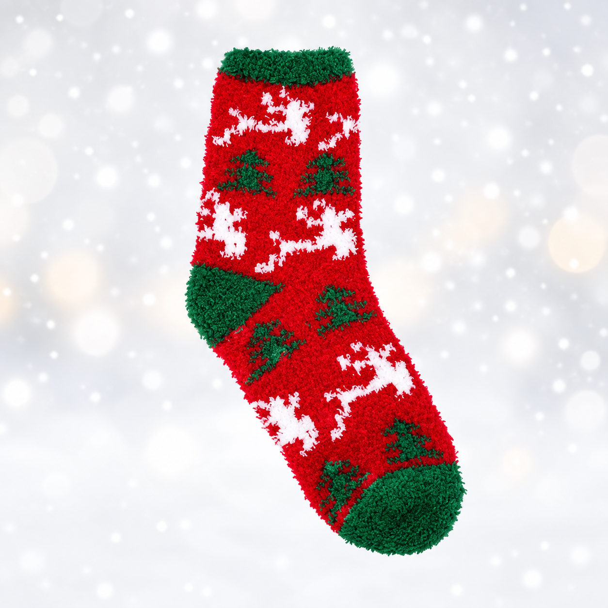 6 Pairs Christmas Fuzzy Socks for Women Warm Fluffy Slipper Socks