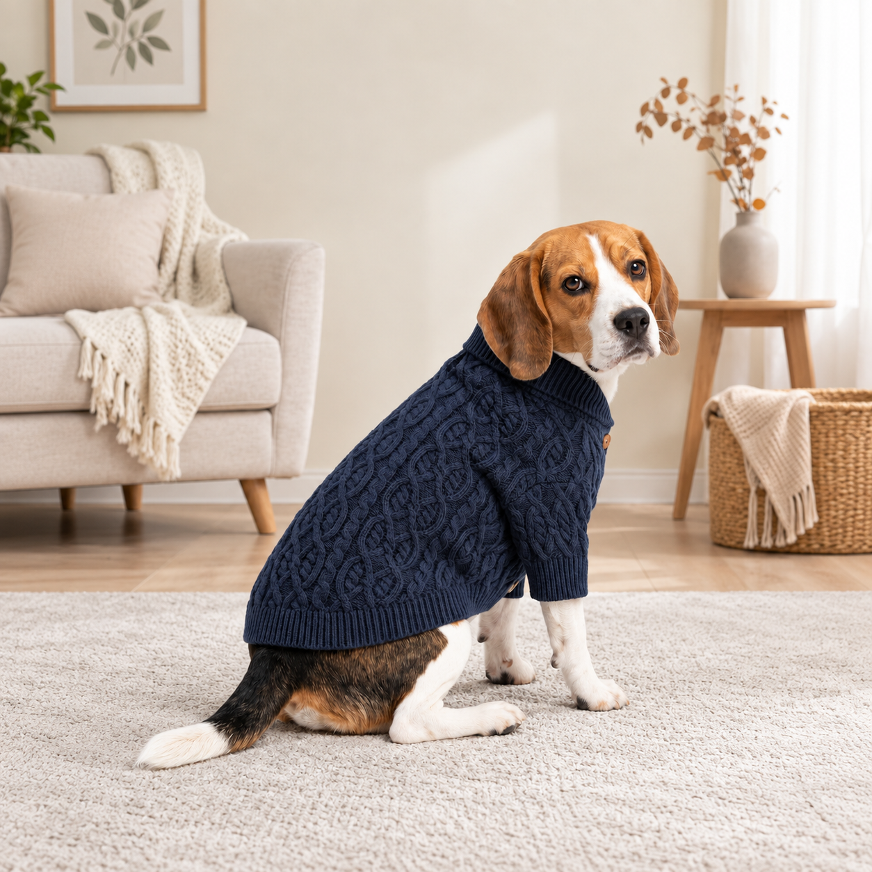 Christmas Cable Knit Sweater For Dog