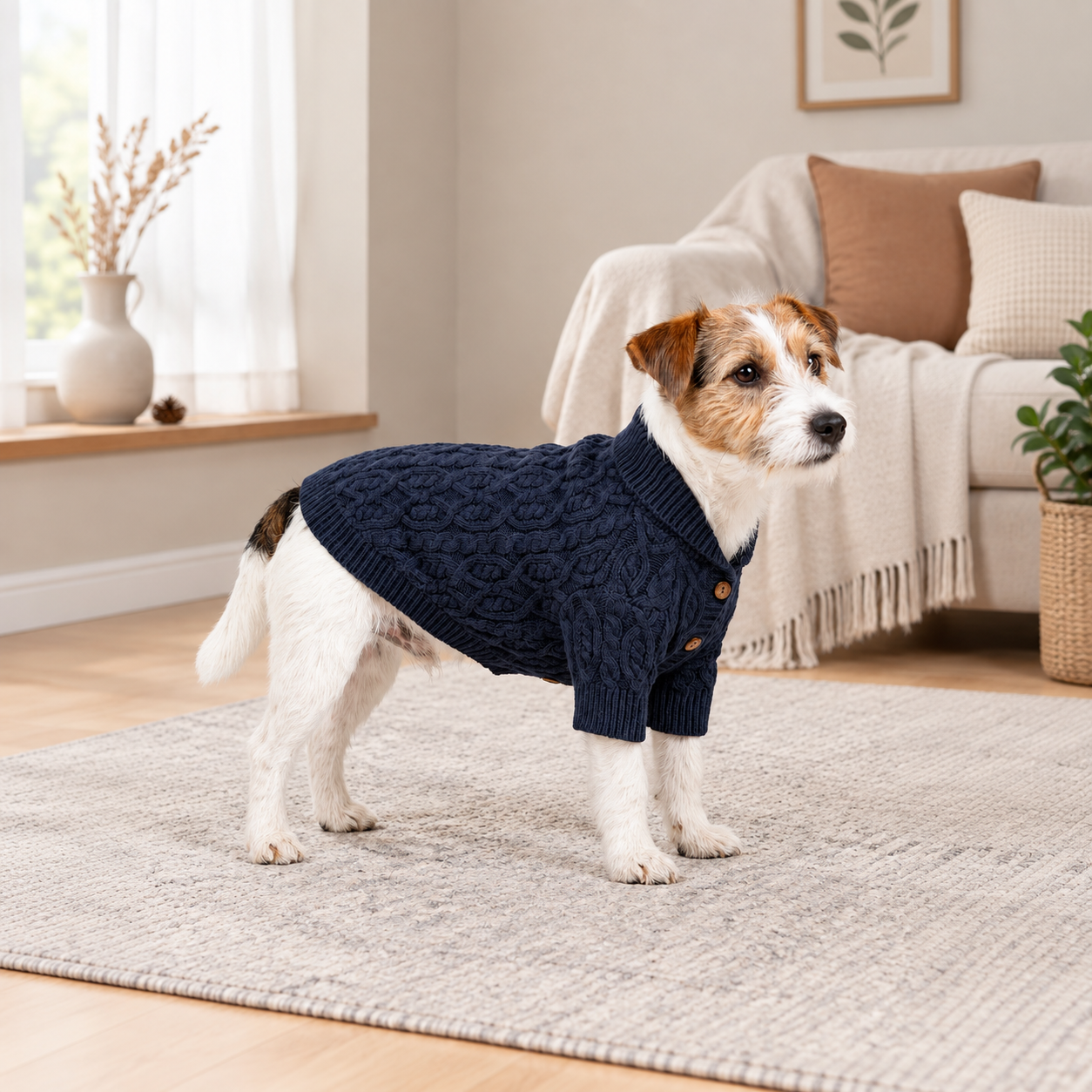 Christmas Cable Knit Sweater For Dog
